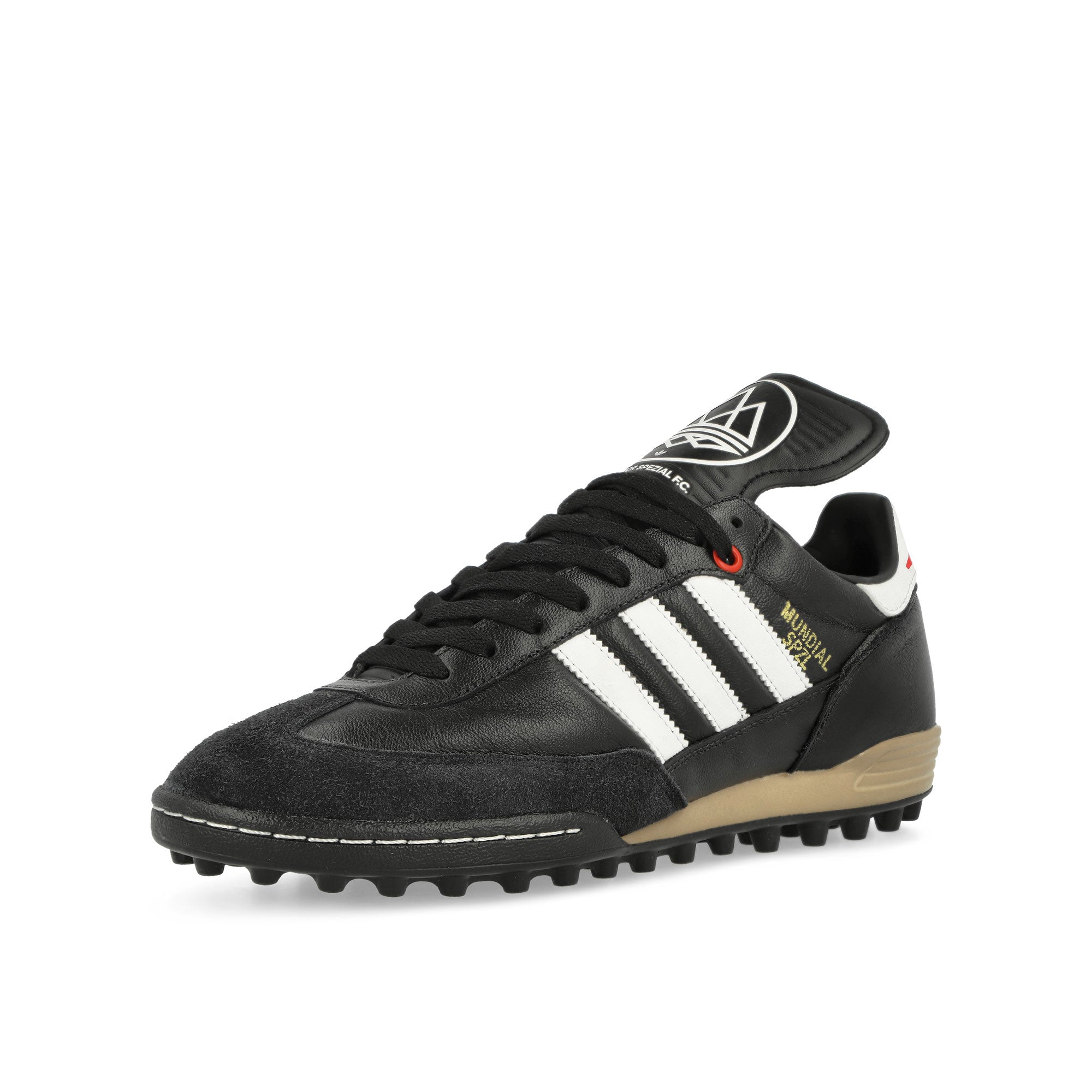 adidas Mundial Team SPZL F.C. Core Black / Footwear White / Silver Metallic Low Top Sneakers IE9095 Close-up | Overkill