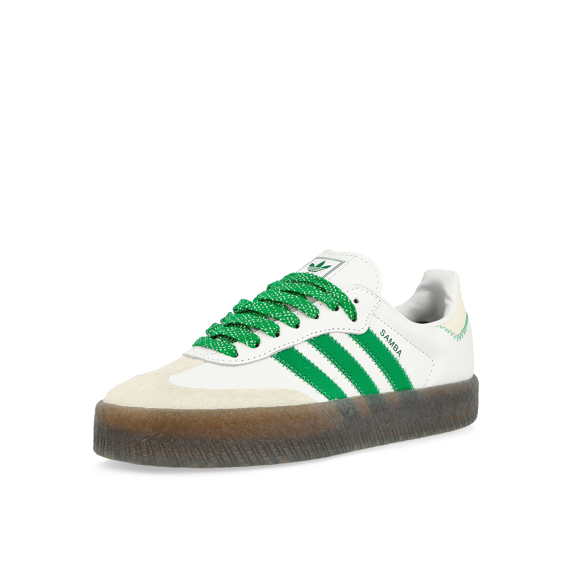 adidas Sambae W Footwear White / Green / Off White Low Top Sneakers Close Up | Overkill