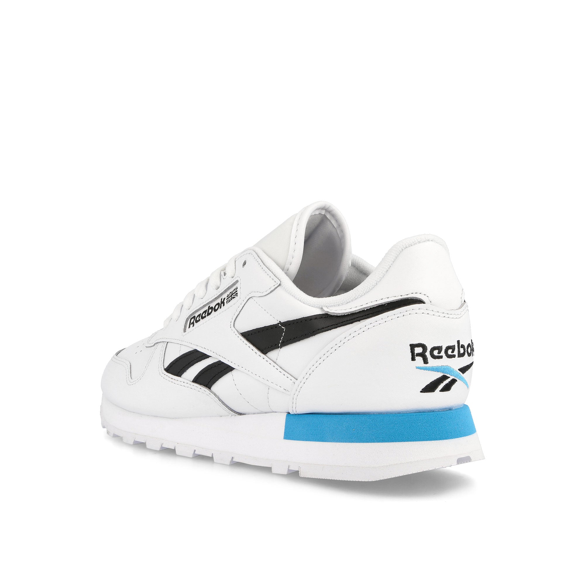 Reebok Classic Leather Footwear White / Core Black / Radiant Aqua Low Top Sneakers Material | Overkill