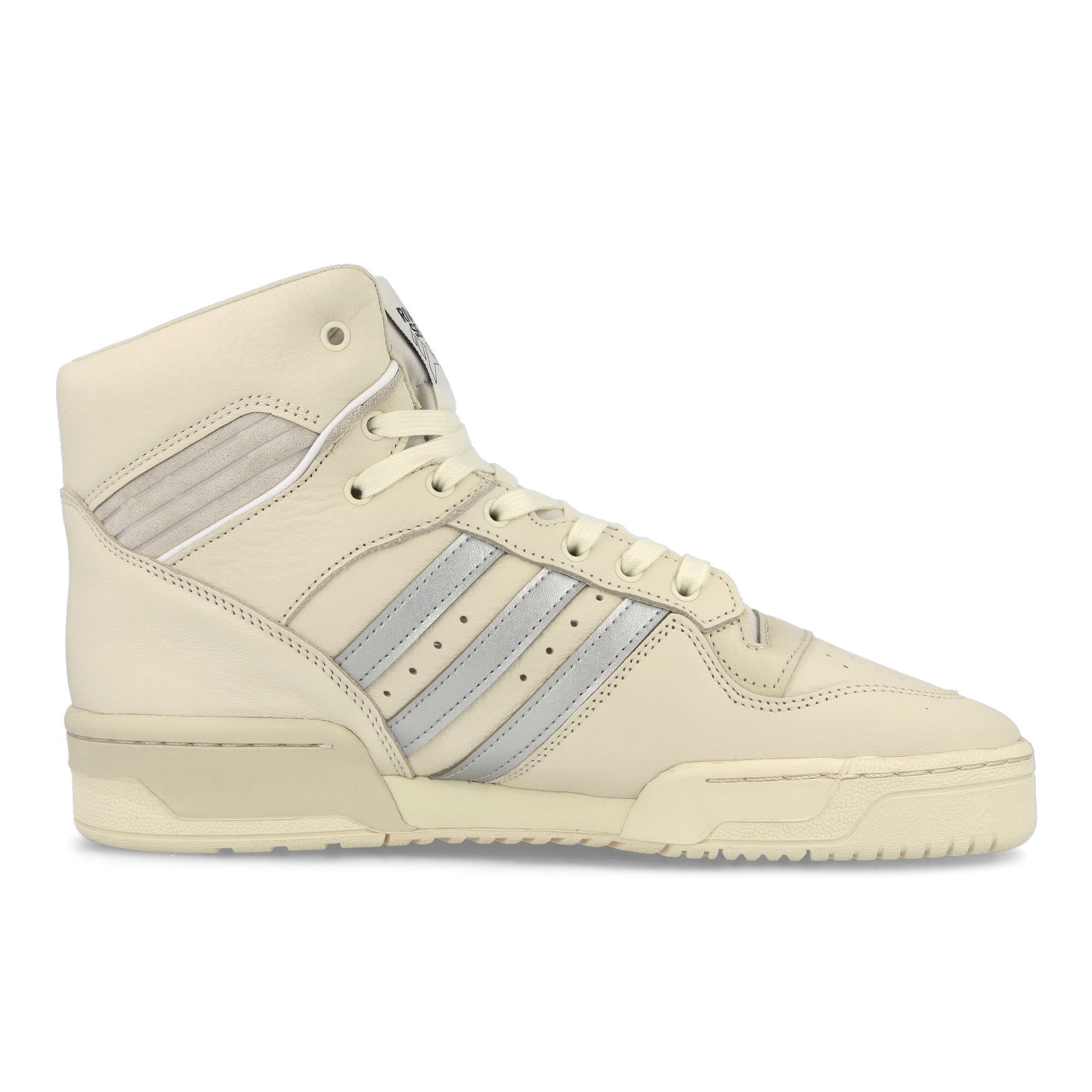 adidas Rivalry Hi Consortium Clear White-Silver Metallic-Grey One High Top Sneakers Silhouette | Overkill