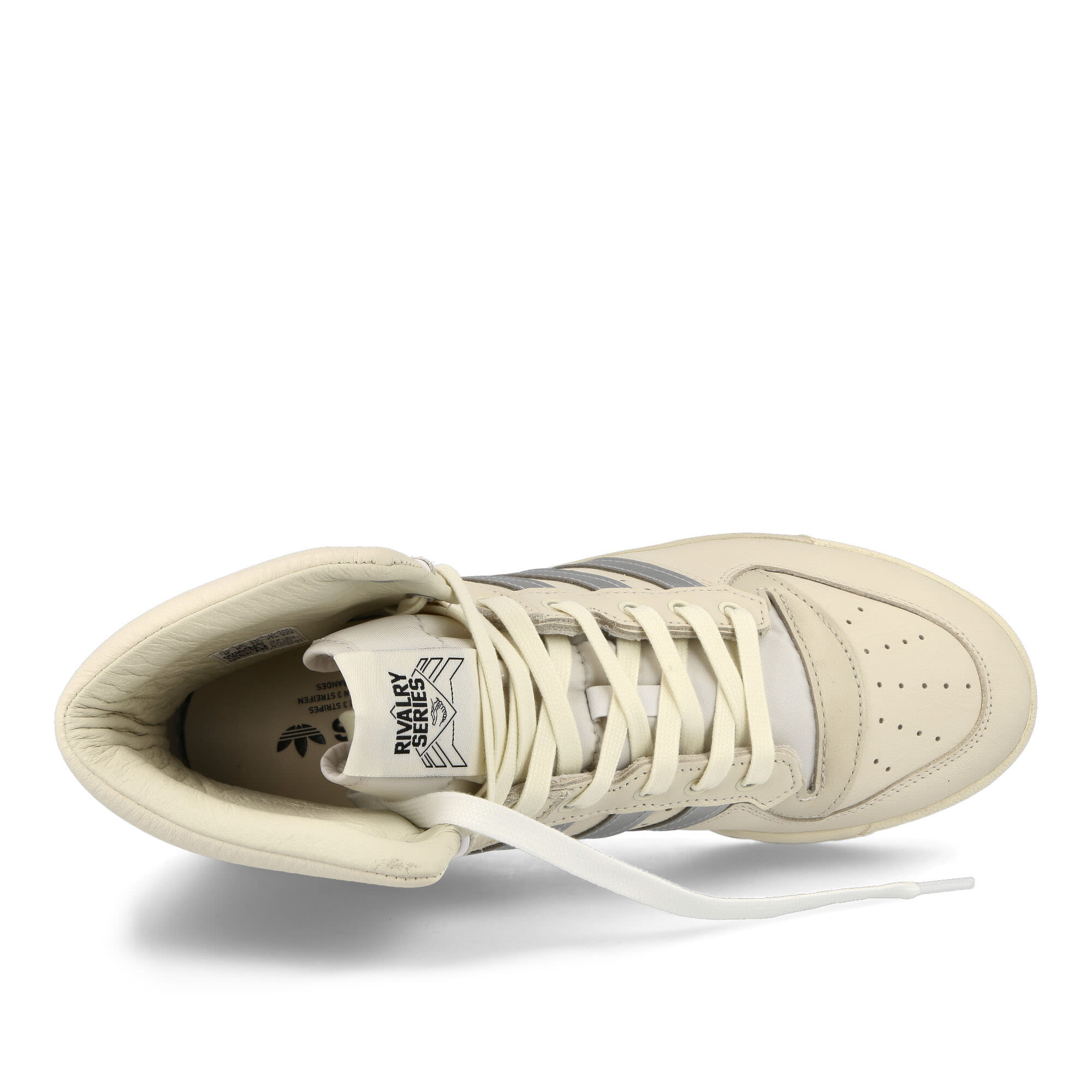 adidas Rivalry Hi Consortium Clear White-Silver Metallic-Grey One High Top Sneakers Detailfoto | Overkill