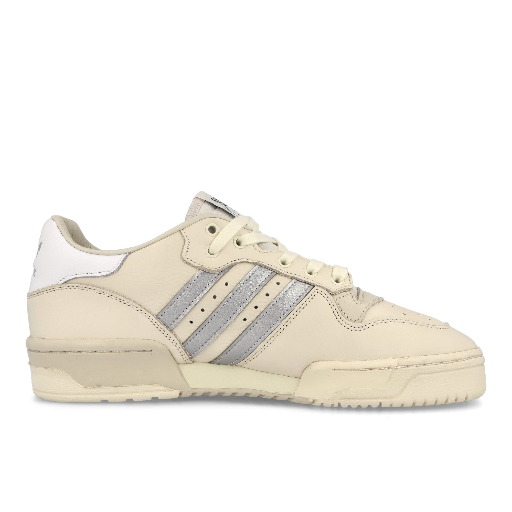 adidas Rivalry Low Consortium Clear White-Silver Metallic-Grey One Low Top Sneakers Silhouette | Overkill