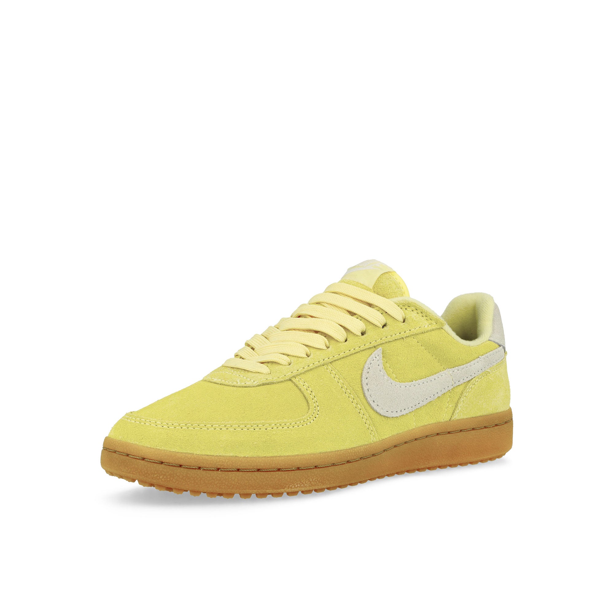 Nike Wmns Field General Soft Yellow / White - Gum Light Brown Low Top Sneakers Close Up | Overkill