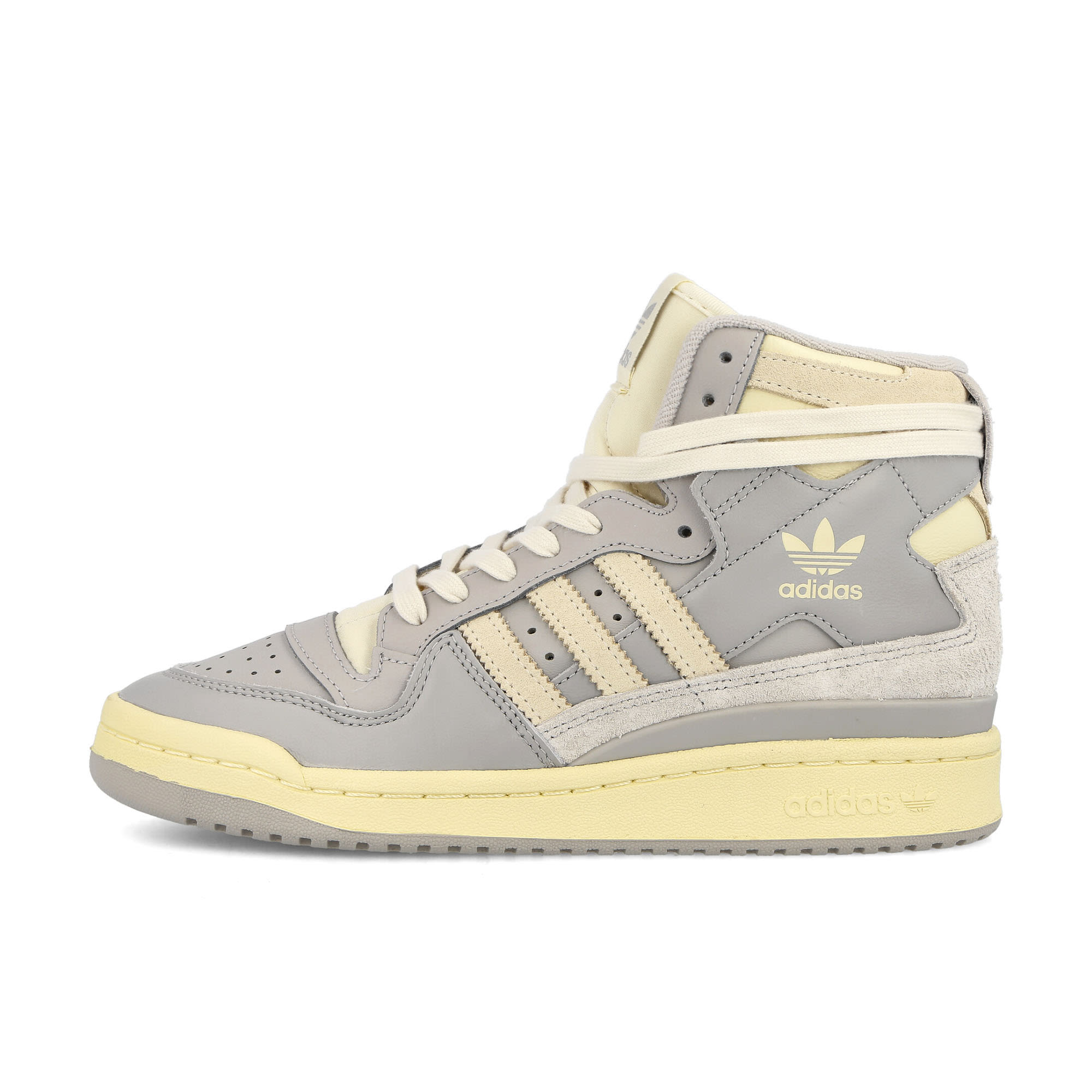 adidas Forum 84 Hi W Grey Two-Cream White-Easy Yellow High Top Sneakers IF2735 | Overkill