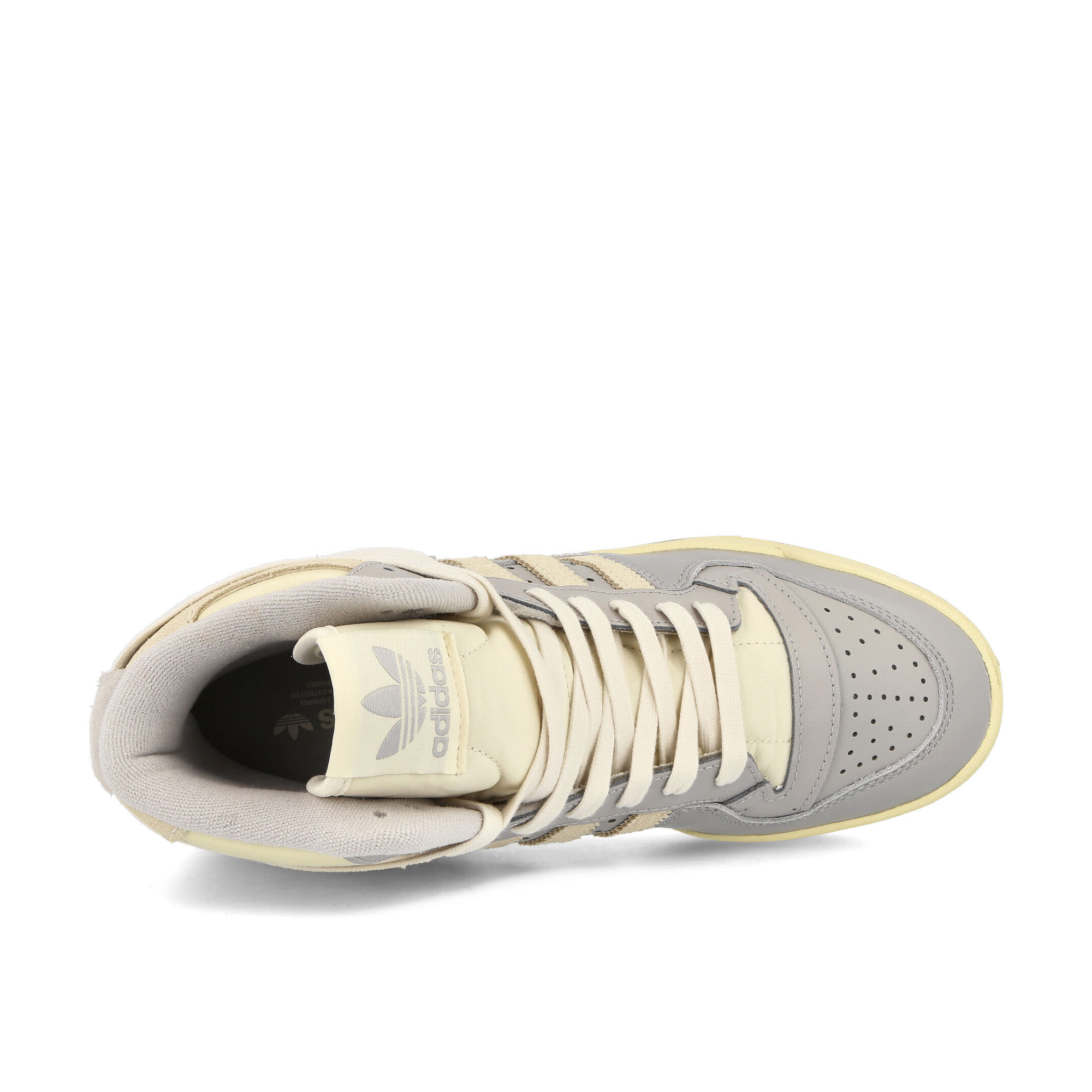 adidas Forum 84 Hi W Grey Two-Cream White-Easy Yellow High Top Sneakers Detailfoto | Overkill