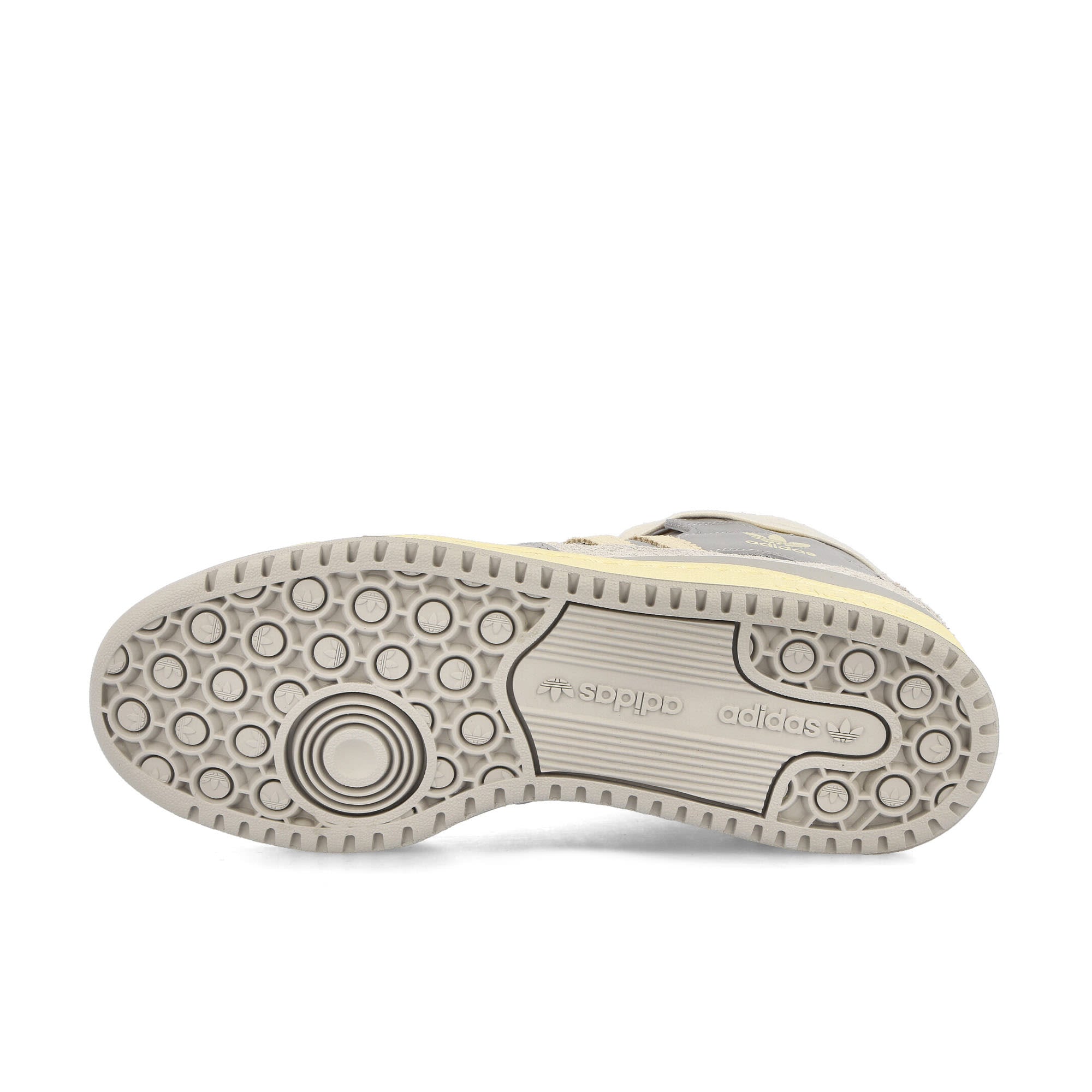 adidas Forum 84 Hi W Grey Two-Cream White-Easy Yellow High Top Sneakers Detail View 1 | Overkill