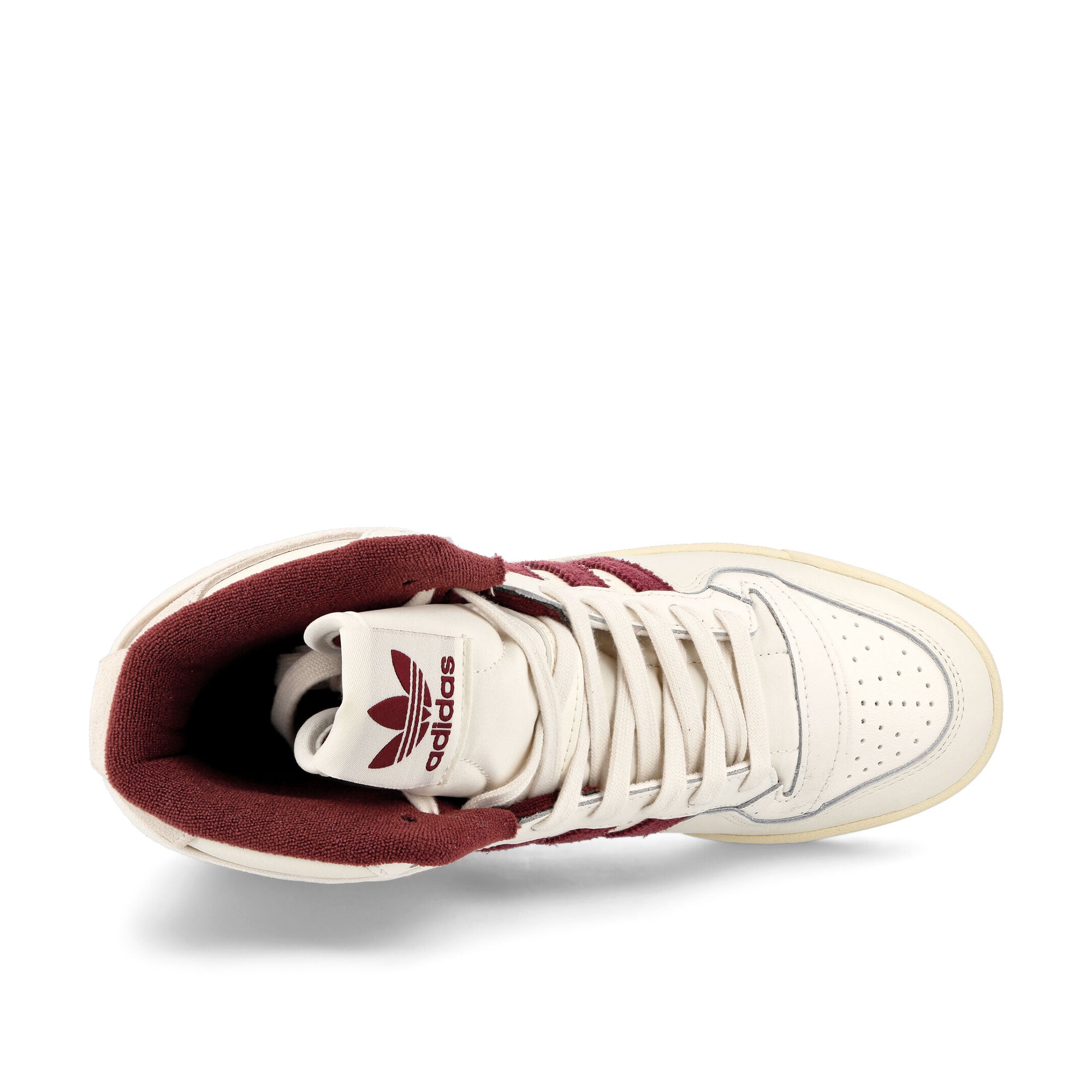 adidas Forum 84 Hi W Off White-Shadow Red-Easy Yellow High Top Sneakers Detailfoto | Overkill