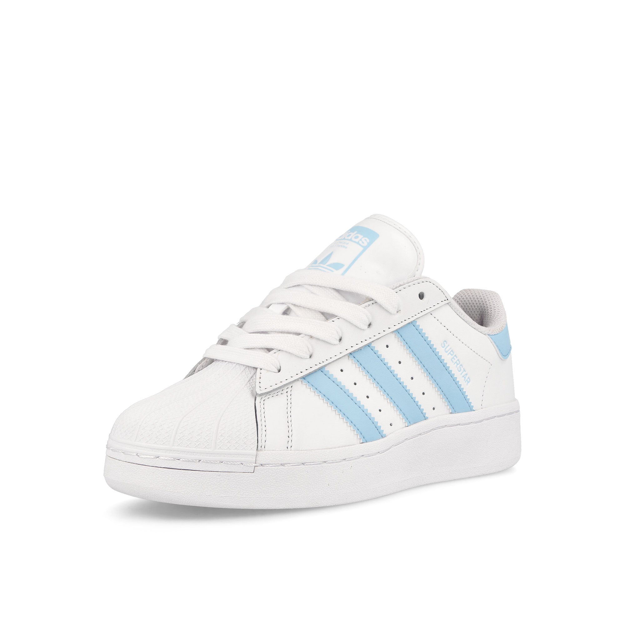 adidas Superstar XLG W Footwear White-Clear Sky-Footwear White Low Top Sneakers Close Up | Overkill