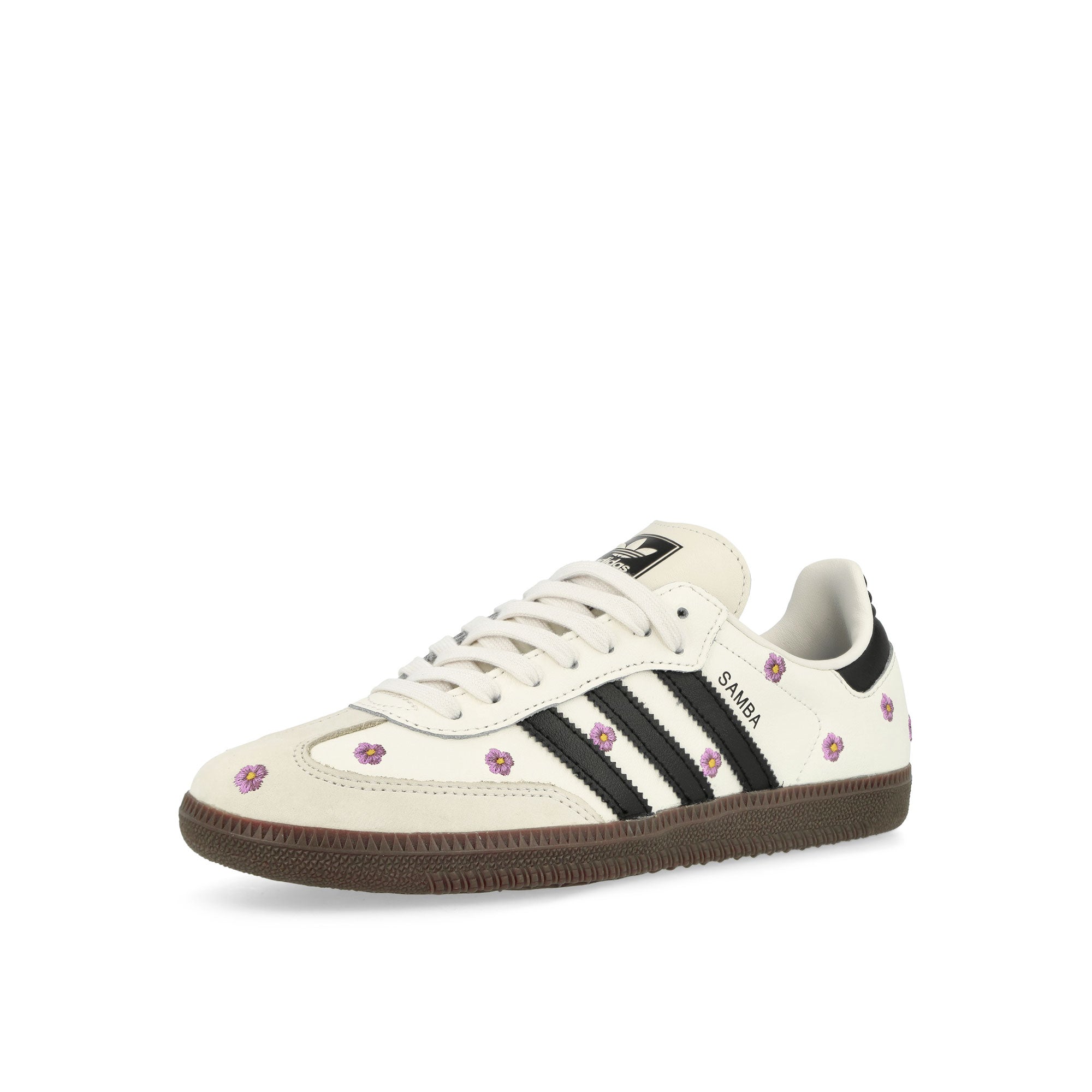 adidas Samba OG W Cloud White / Core Black / Gum 5 Low Top Sneakers Close Up | Overkill