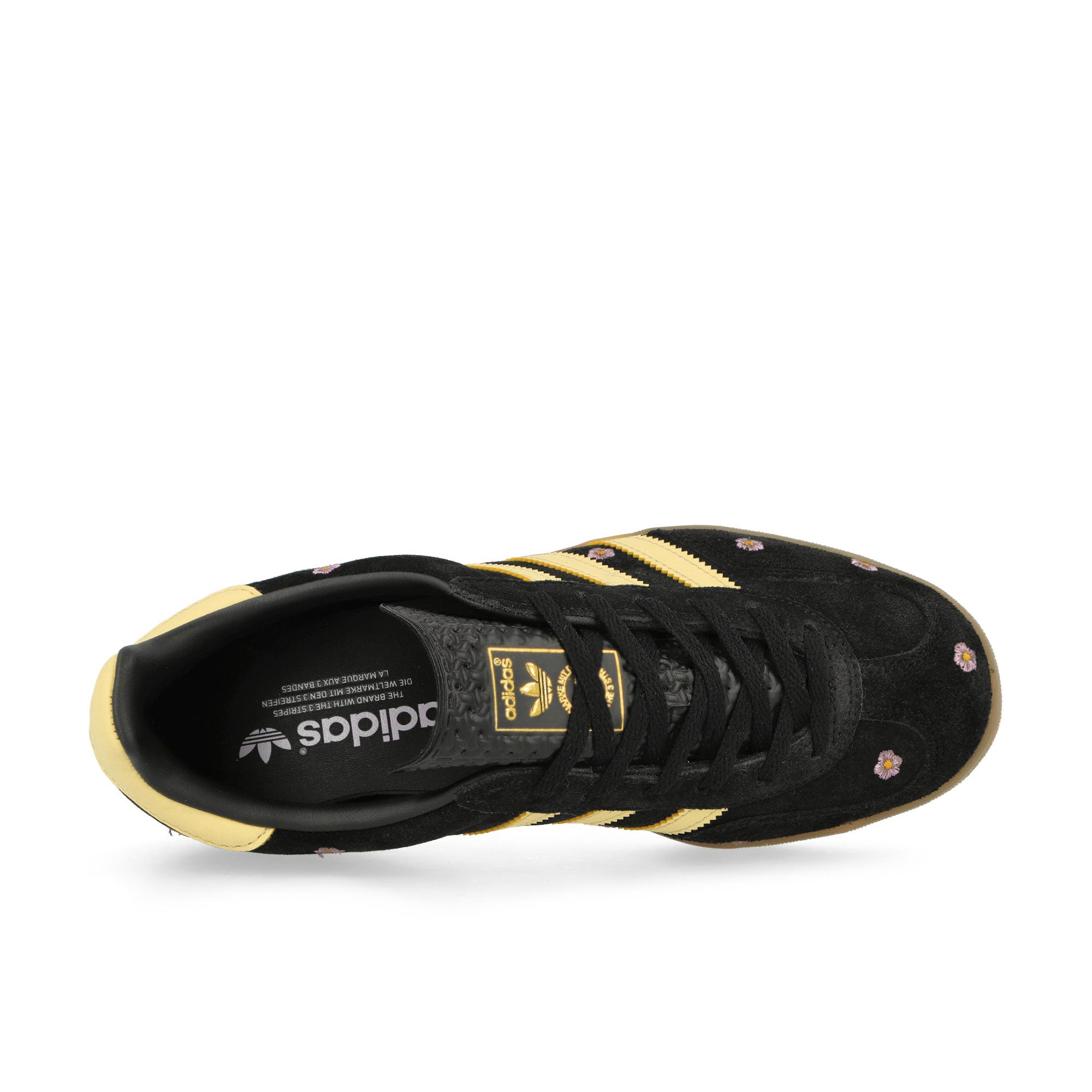 adidas Gazelle Indoor W Core Black / almost Yellow / Silver Dawn Low Top Sneakers Detailfoto | Overkill