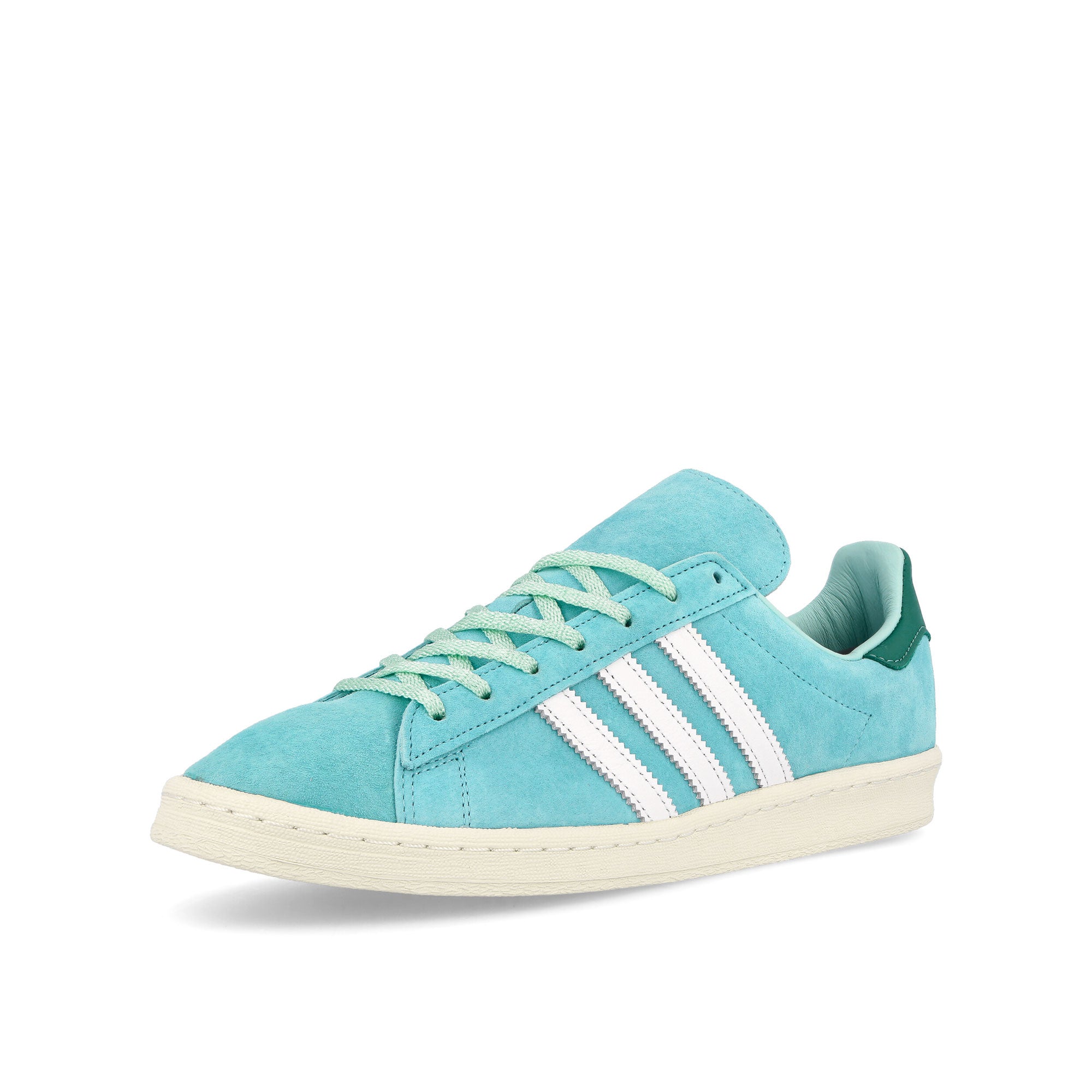 adidas Campus 80s Light Aqua-Cloud White-Off White Low Top Sneakers Close Up | Overkill