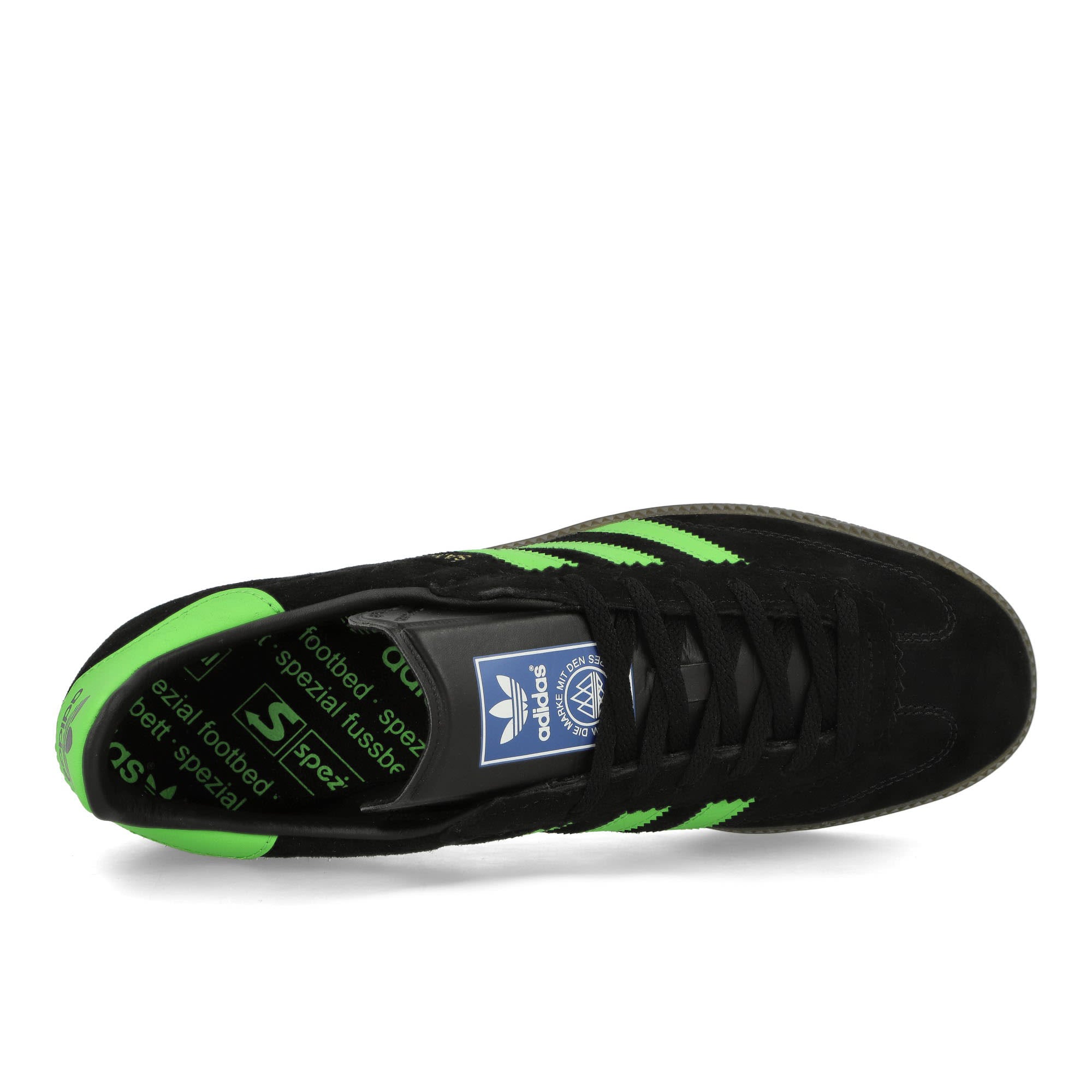 adidas Samba Deco SPZL Core Black / Lucid Lime / Gum5 Low Top Sneakers Detailfoto | Overkill