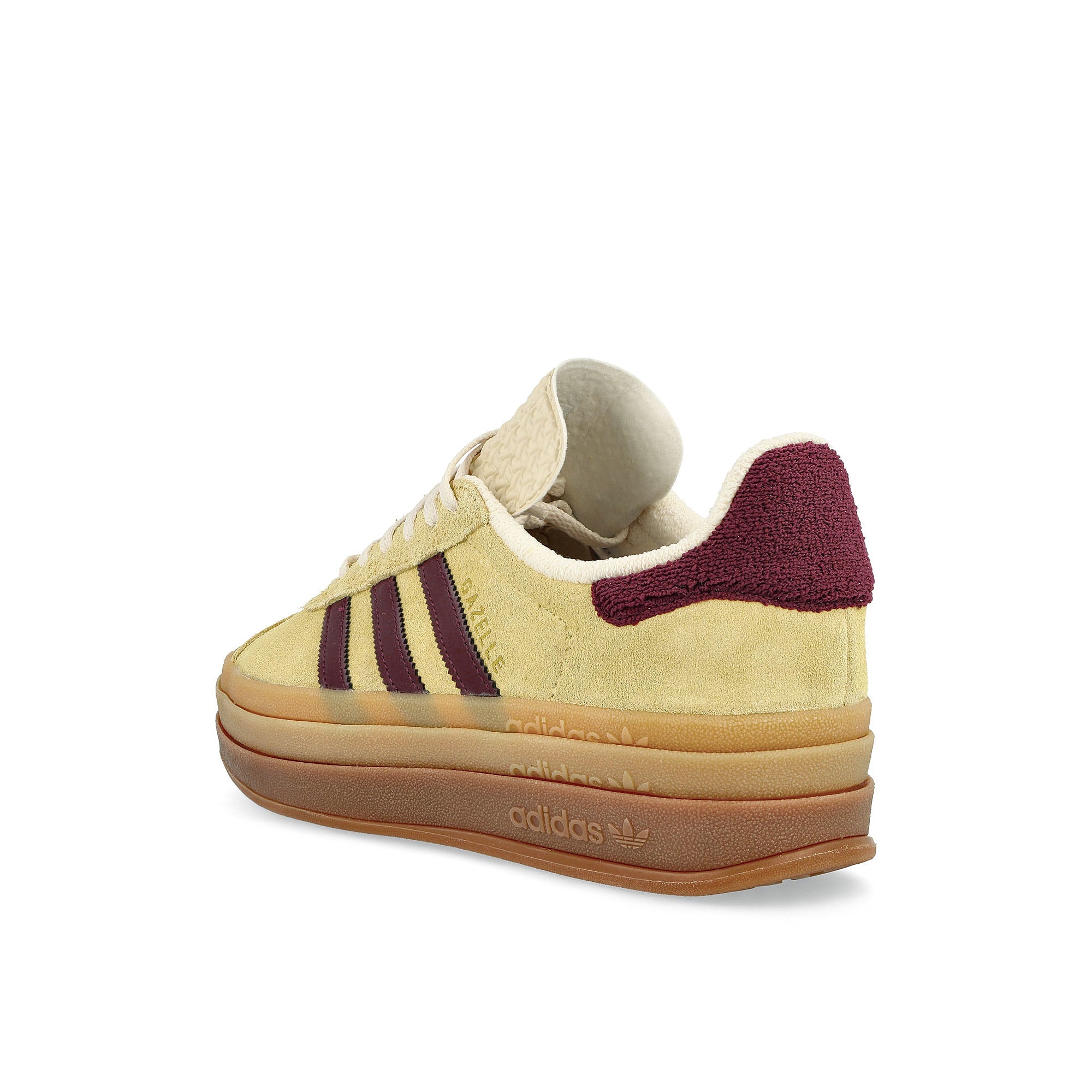 adidas Gazelle Bold W Almost Yellow / Maroon / Wonder White Low Top Sneakers Material | Overkill