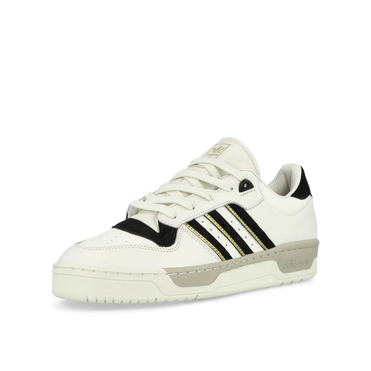 adidas Rivalry 86 Low Cloud White / Core Black / Ivory Low Top Sneakers Close Up | Overkill