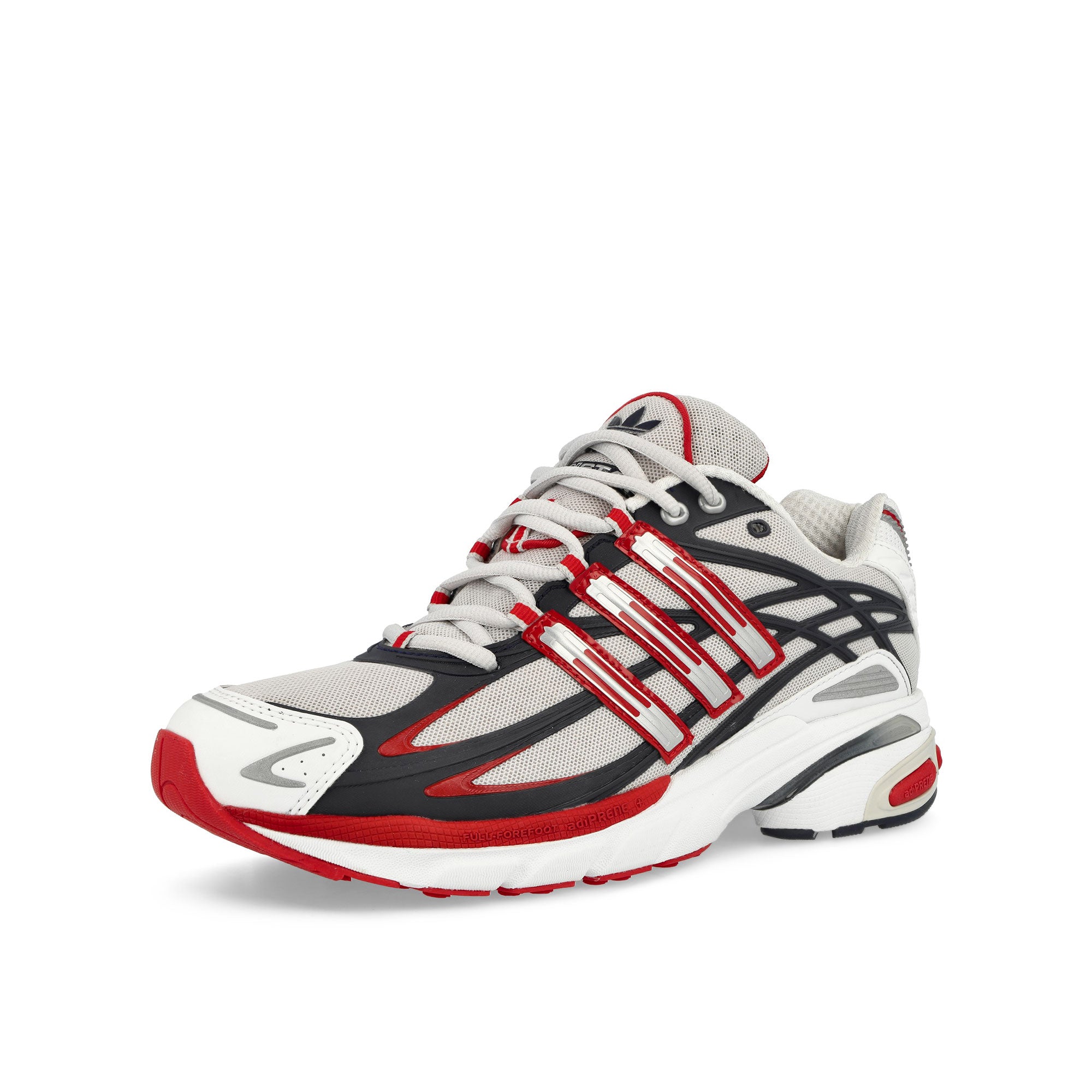 adidas Adistar Cushion Grey One / Beta Scarlet / Night Indigo Low Top Sneakers Close Up | Overkill