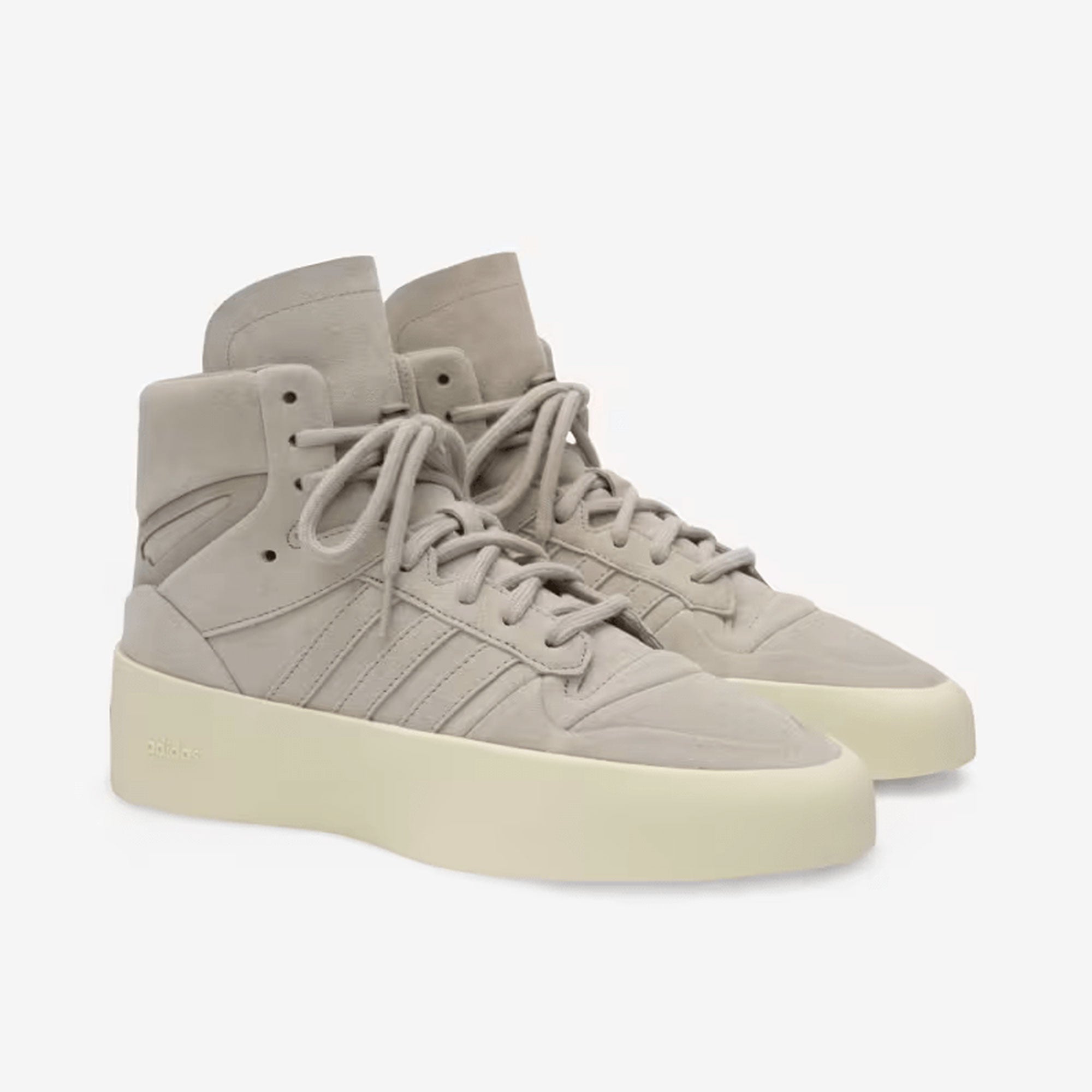 adidas Fear Of God Athletics x adidas 86 Hi Sesame / Sesame / Sesame High Top Sneakers Silhouette | Overkill