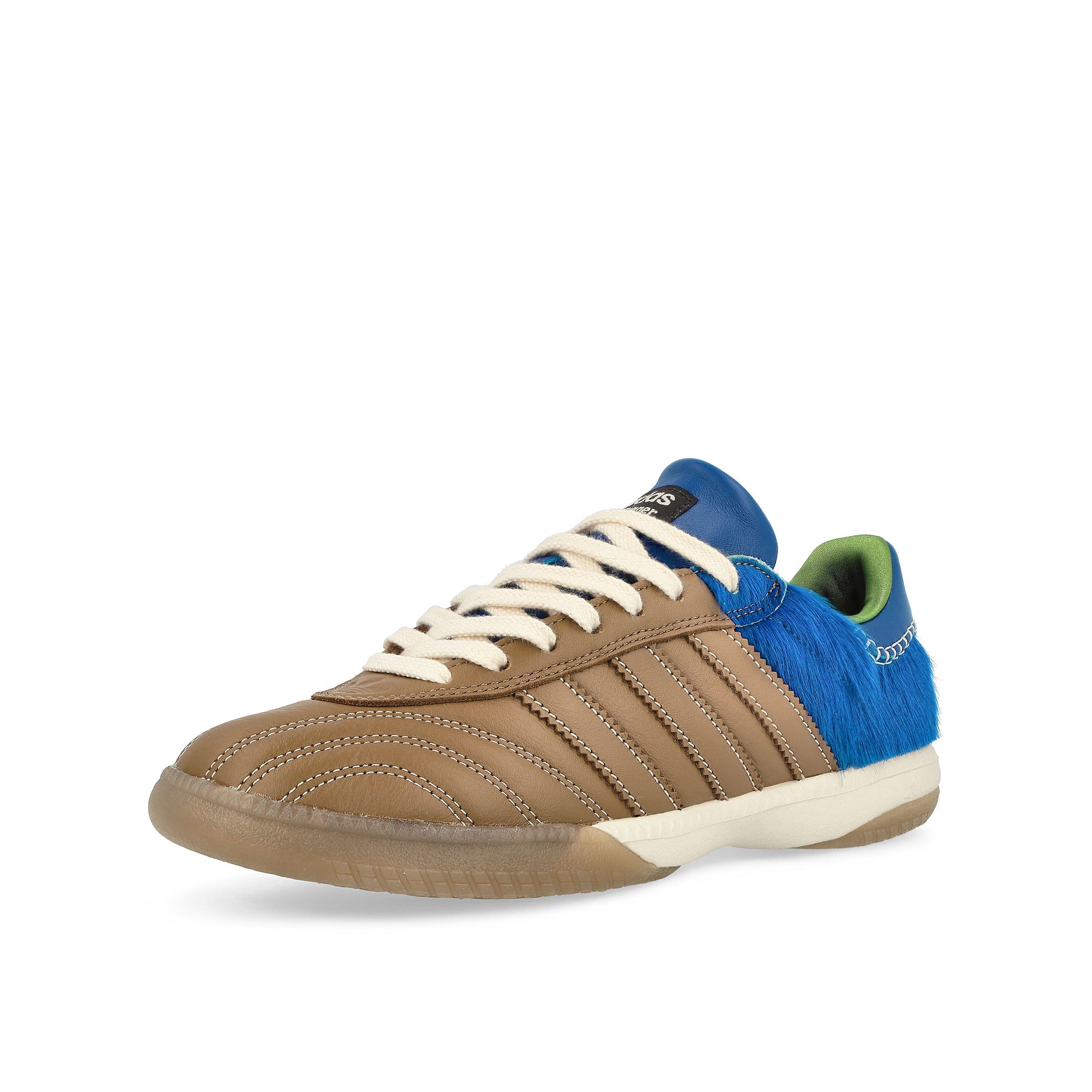 adidas Samba Pony Nappa Supcol / Supcol / Royal Blue Low Top Sneakers Close Up | Overkill