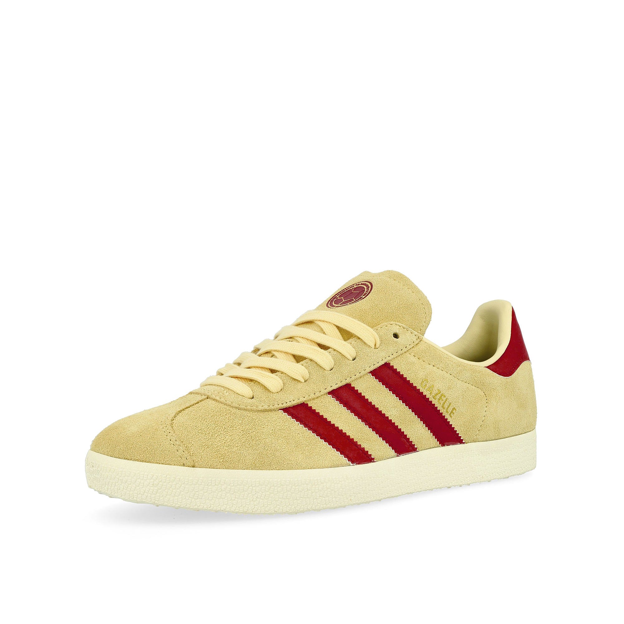 adidas Gazelle Colombia Almost Yellow / Tribe Orange / Off White Low Top Sneakers Close Up | Overkill