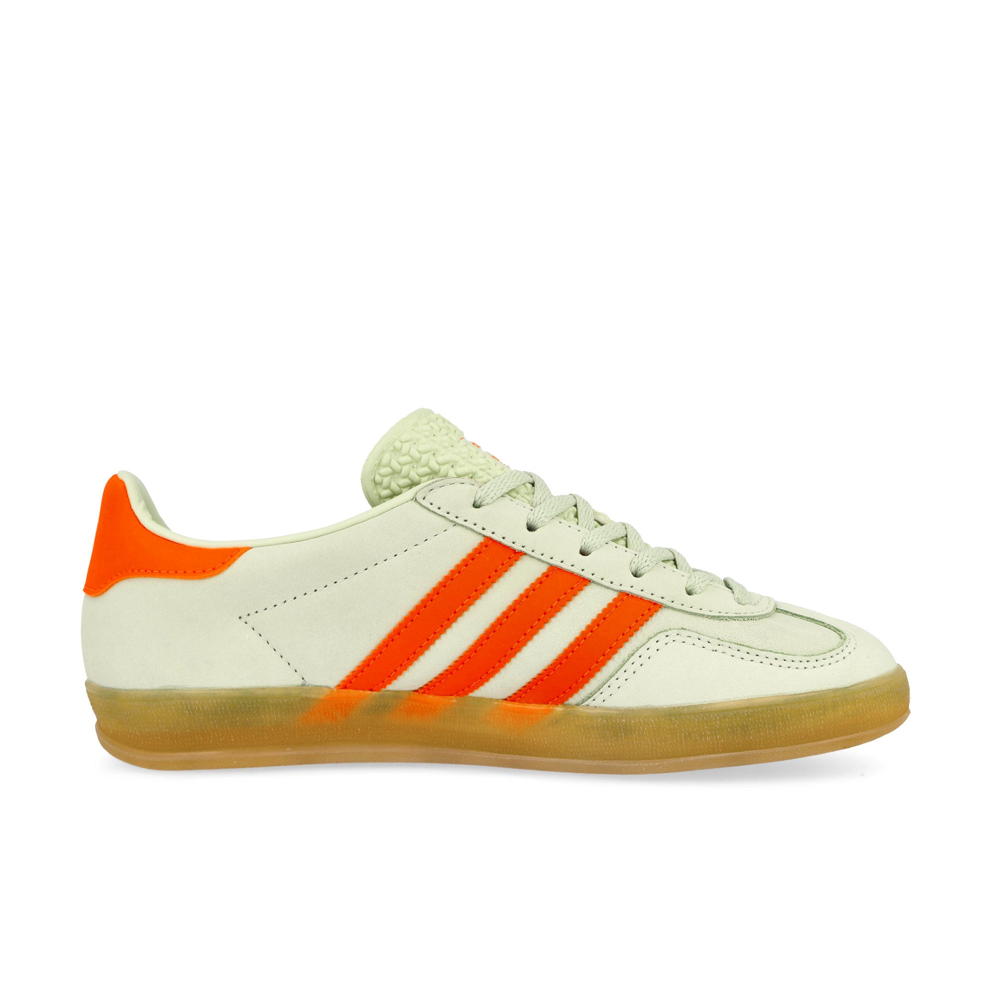 adidas Gazelle Indoor W Linen Green / Solar Orange / Gum 3 Low Top Sneakers Silhouette | Overkill