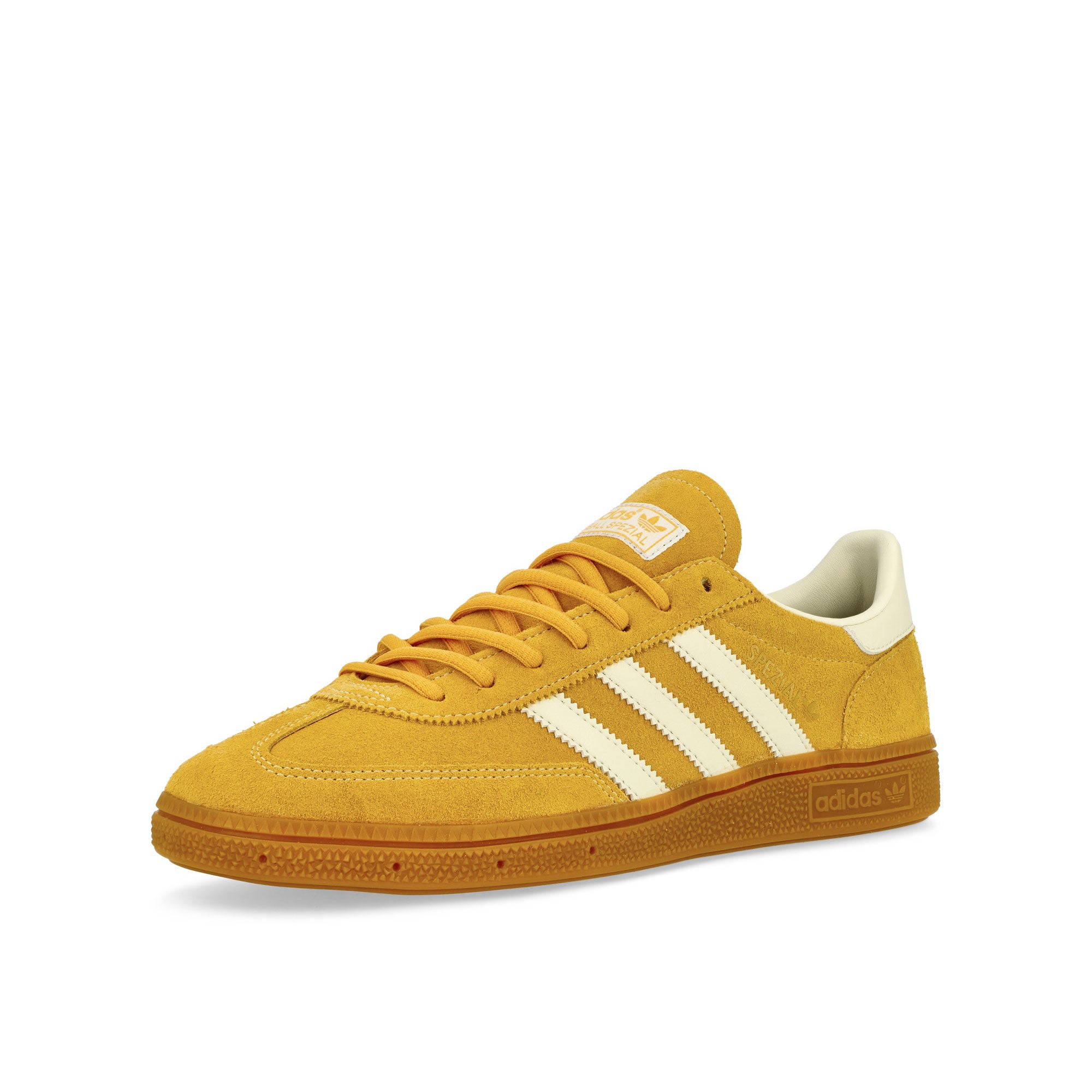 adidas Handball Spezial Preloved Yellow / Cream White / Footwear White Low Top Sneakers Close Up | Overkill