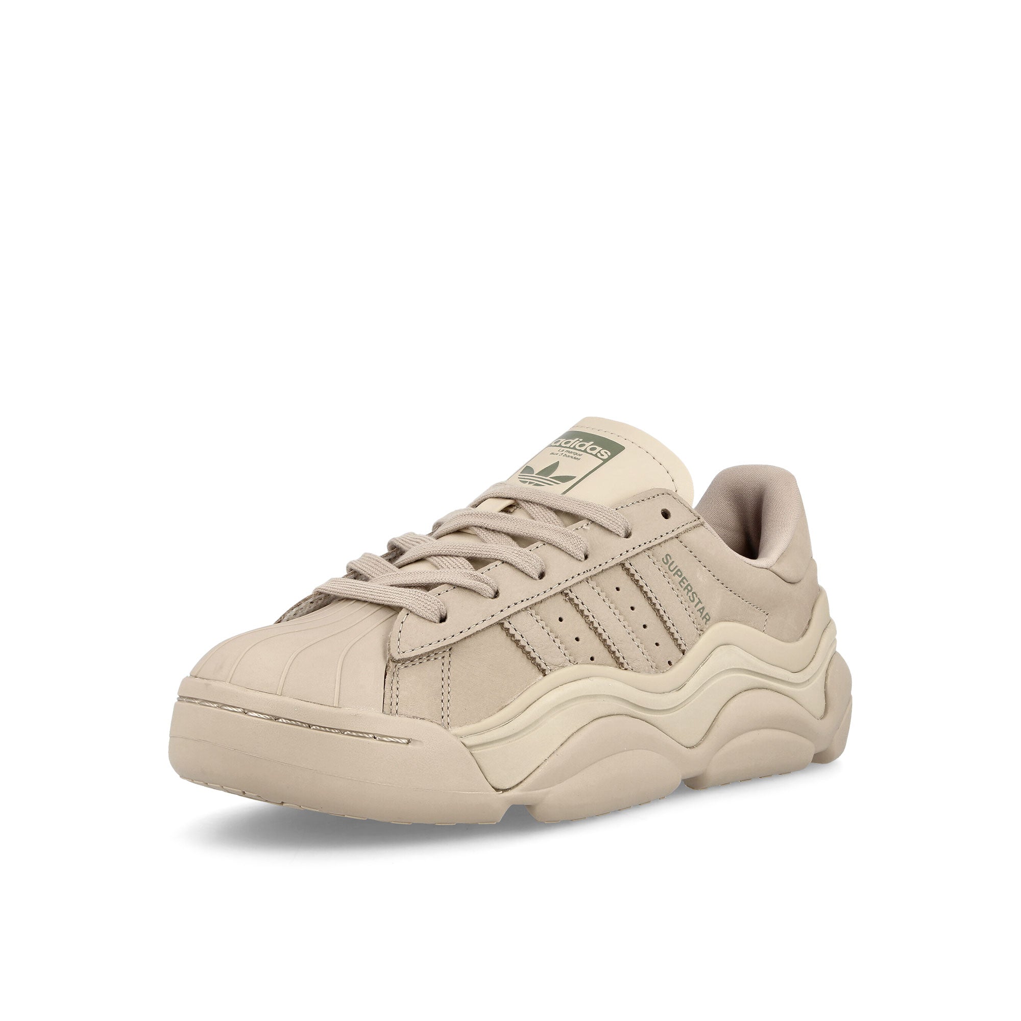 adidas Superstar Millencon W Wonder Beige-Wonder Beige-Silver Pepple Low Top Sneakers Close Up | Overkill
