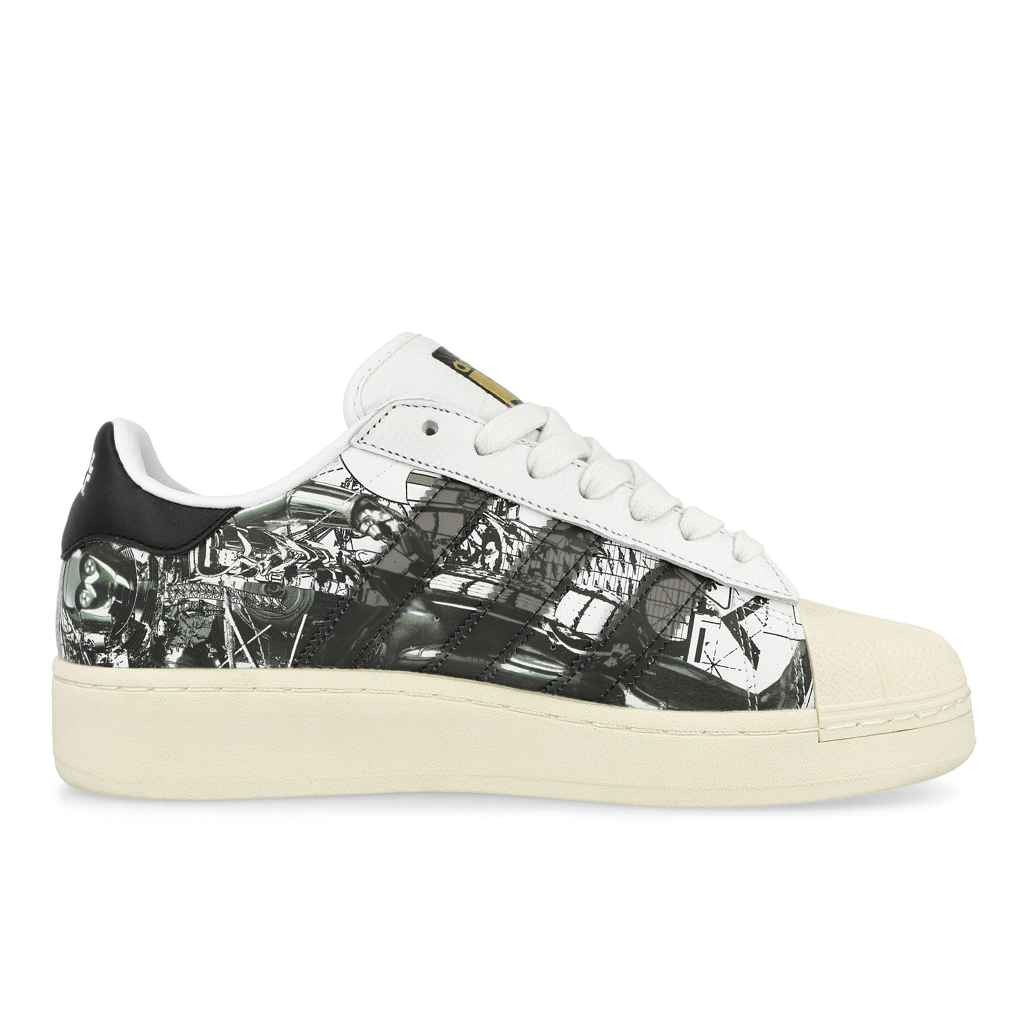 adidas Star Wars x Nanzuka x adidas Superstar XLG Footwear White / Core Black / Gold Low Top Sneakers Silhouette | Overkill