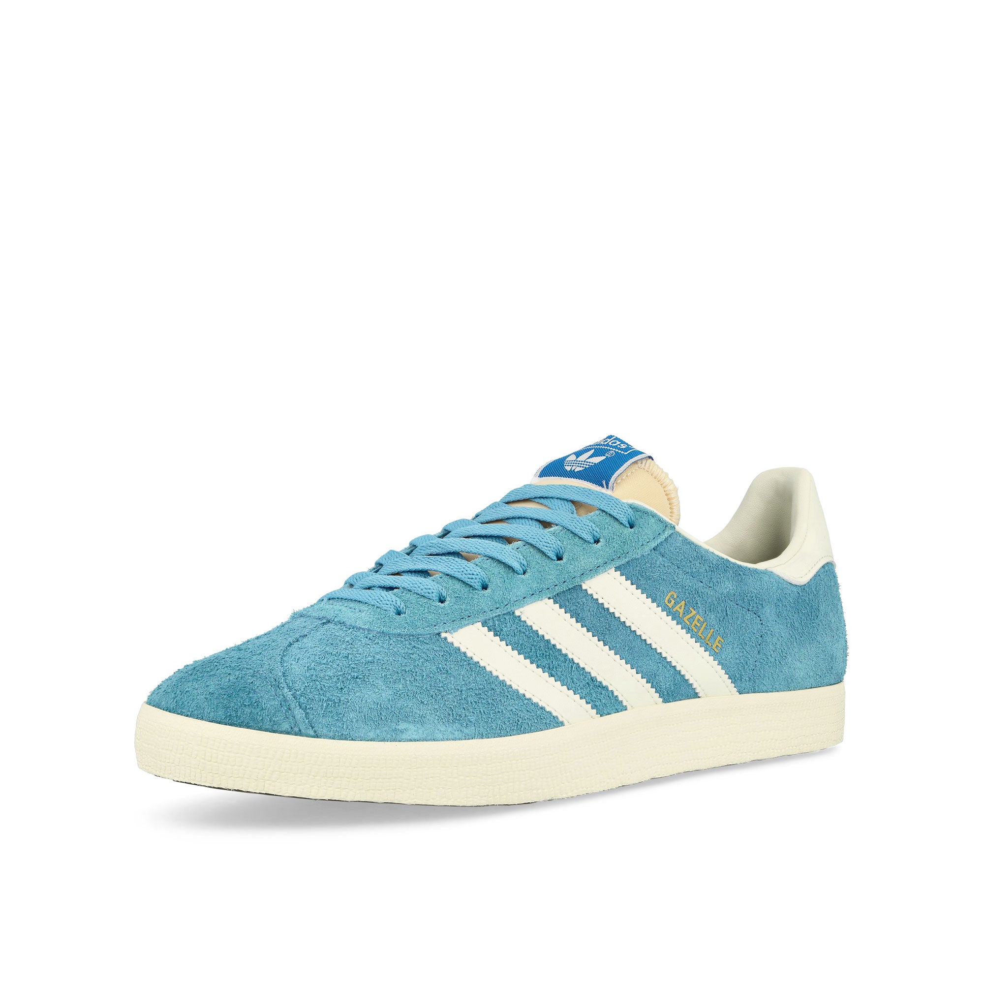 adidas Gazelle Light Blue / Off White / Cream White Low Top Sneakers Close Up | Overkill