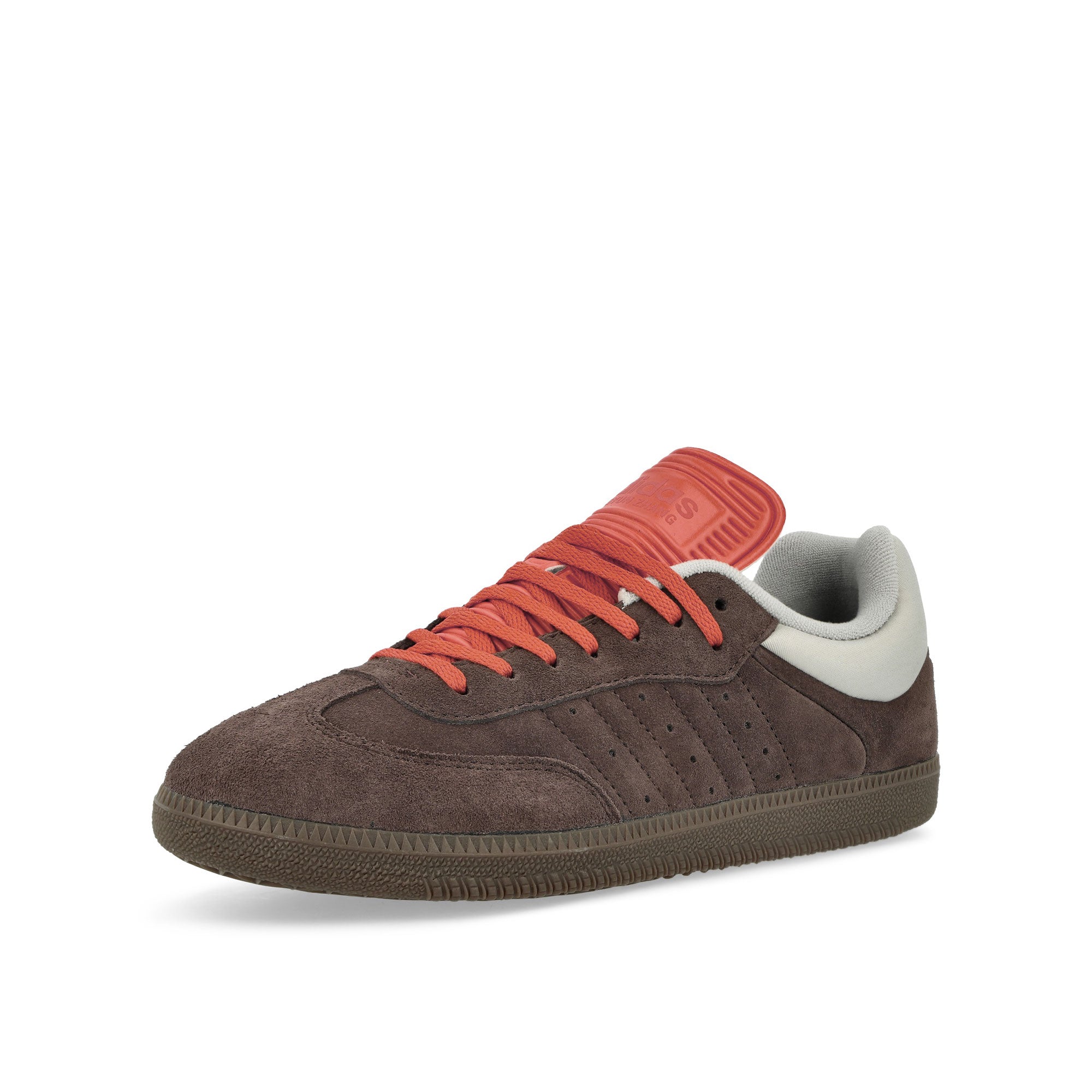 adidas Samba Brown Oxide / Brown Oxide / Surf Red Low Top Sneakers Close Up | Overkill
