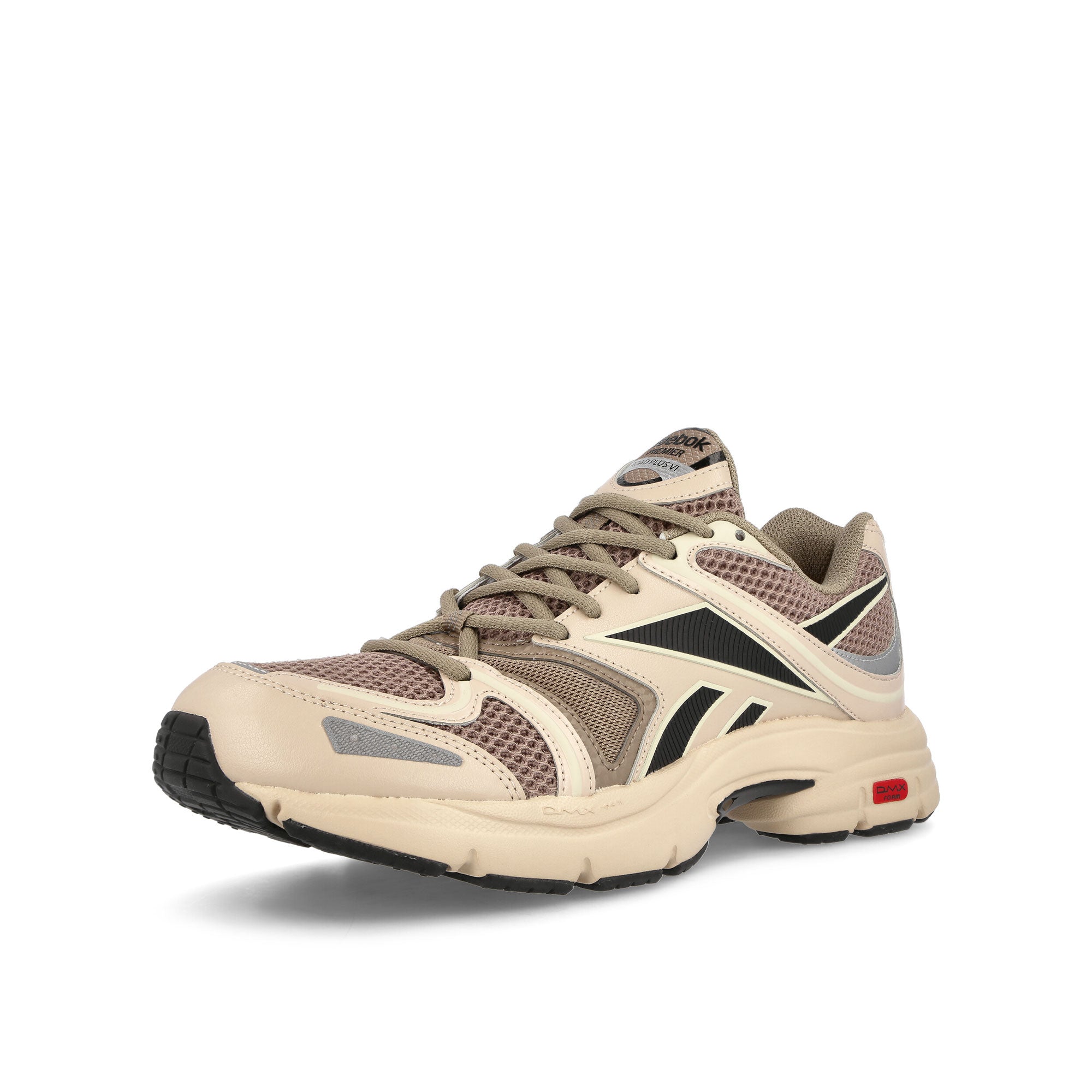 Reebok RBK Premier Road Plus 6 Soft Ecru-Taupe-Alabaster Low Top Sneakers Close Up | Overkill