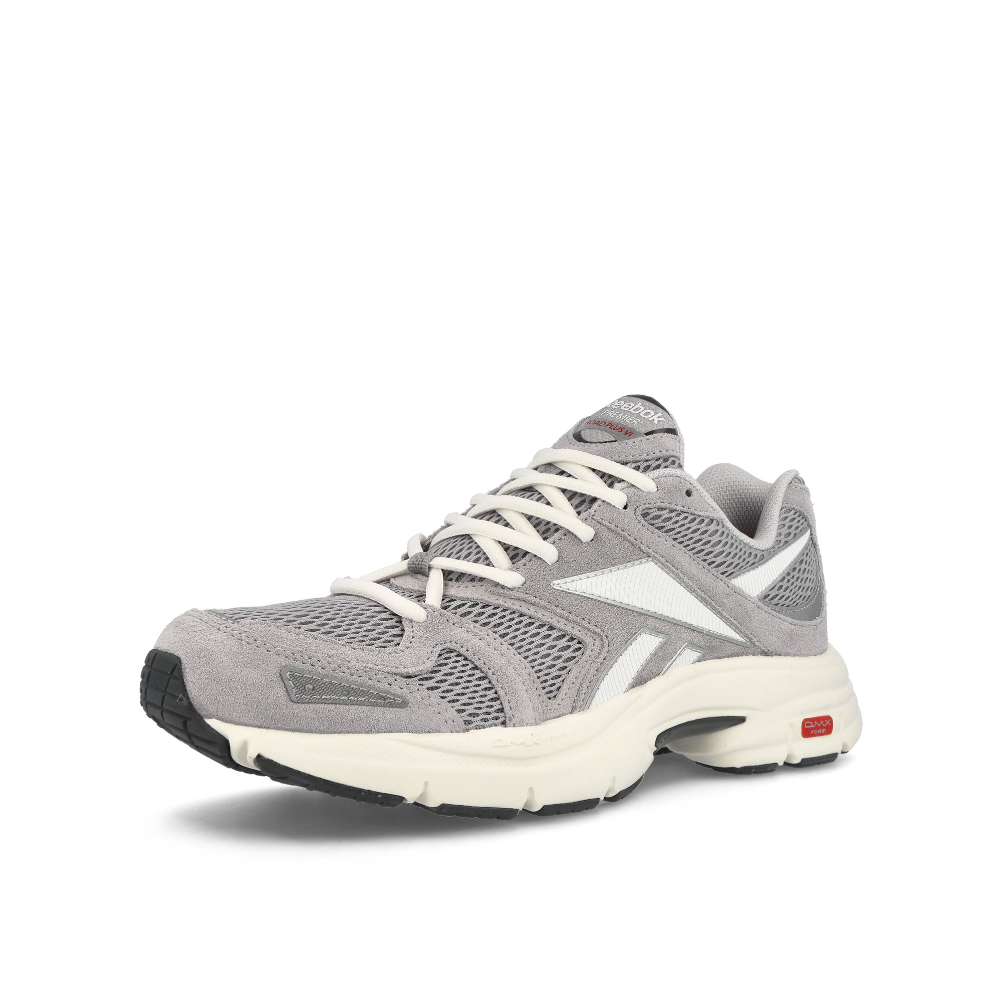 Reebok Premier Road Plus VI Pure Grey-Pure Grey-Chalk Low Top Sneakers Close Up | Overkill