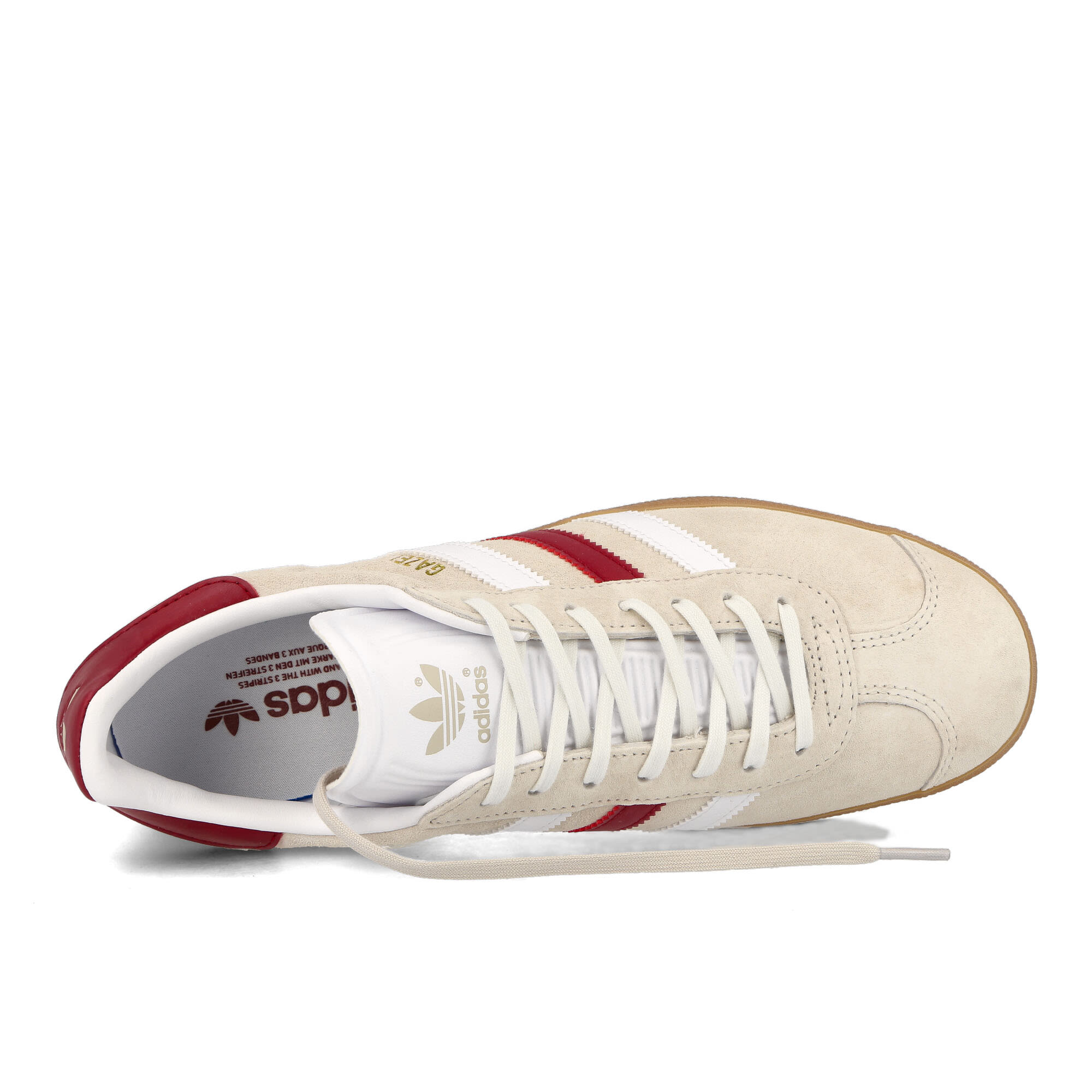 adidas Gazelle Alumin, Footwear White, Collegiate Burgundy Sneakers Detailfoto | Overkill