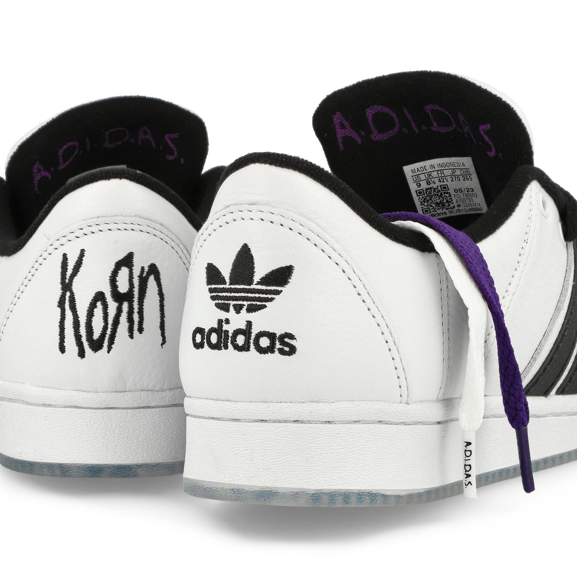 adidas Korn x adidas Supermodified Footwear White / Core Black Sneakers Detail View 1 | Overkill
