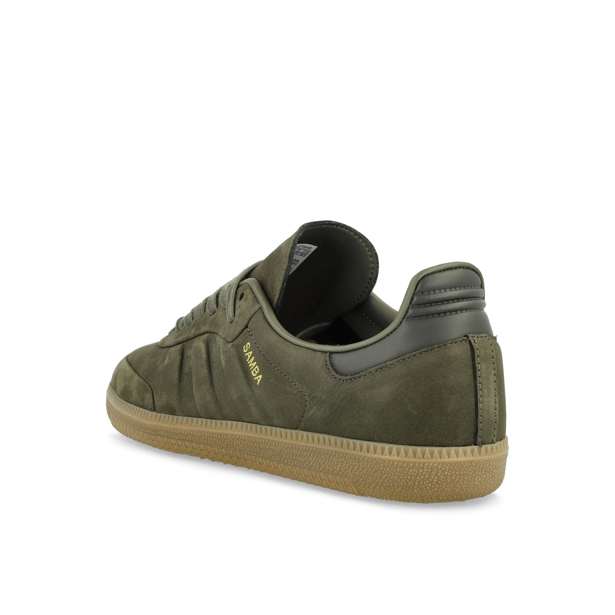 adidas Samba Olive Strata / Clay Strata / Gum Low Top Sneakers Material | Overkill