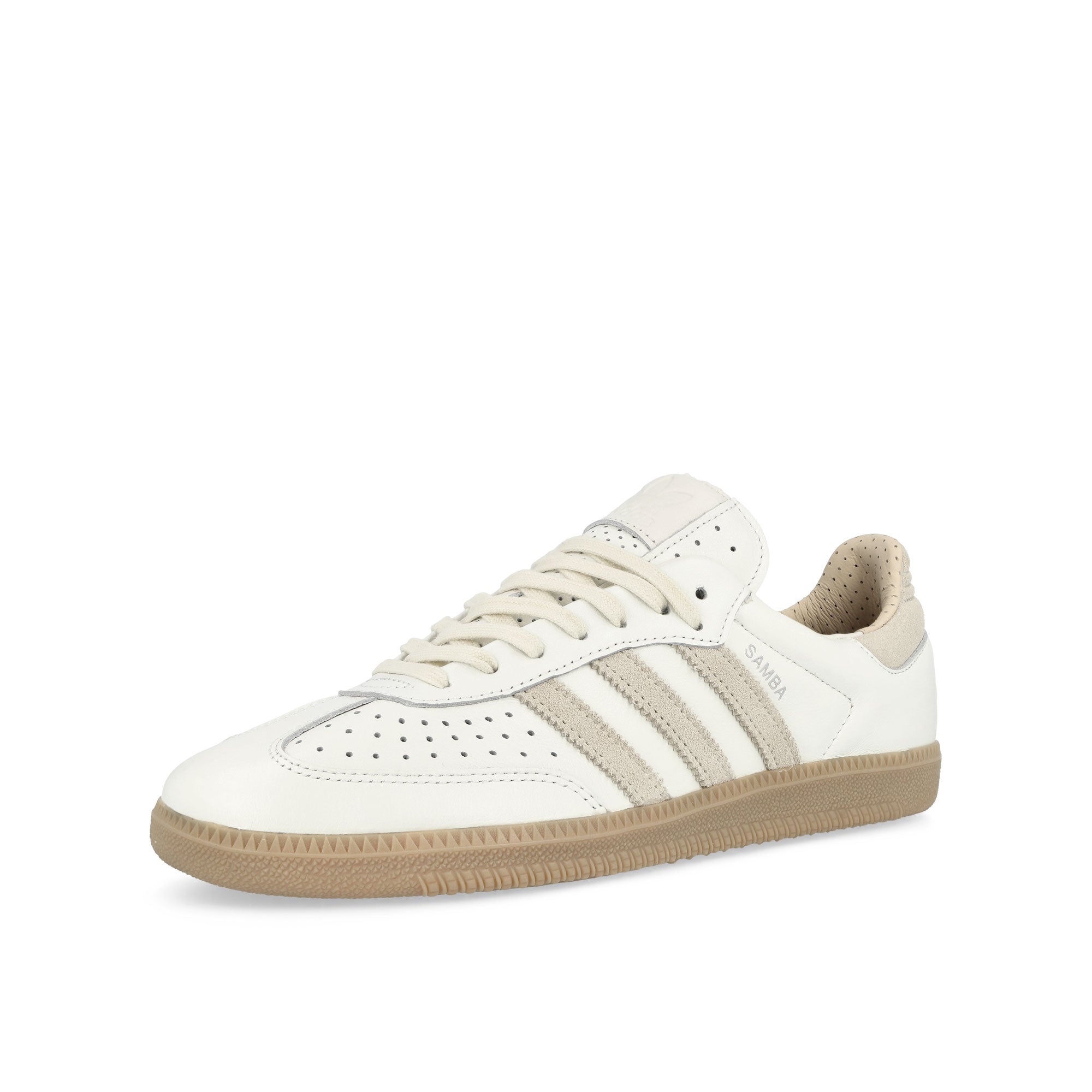 adidas Samba OG Core White / Wonder White / Magic Beige Low Top Sneakers Close Up | Overkill
