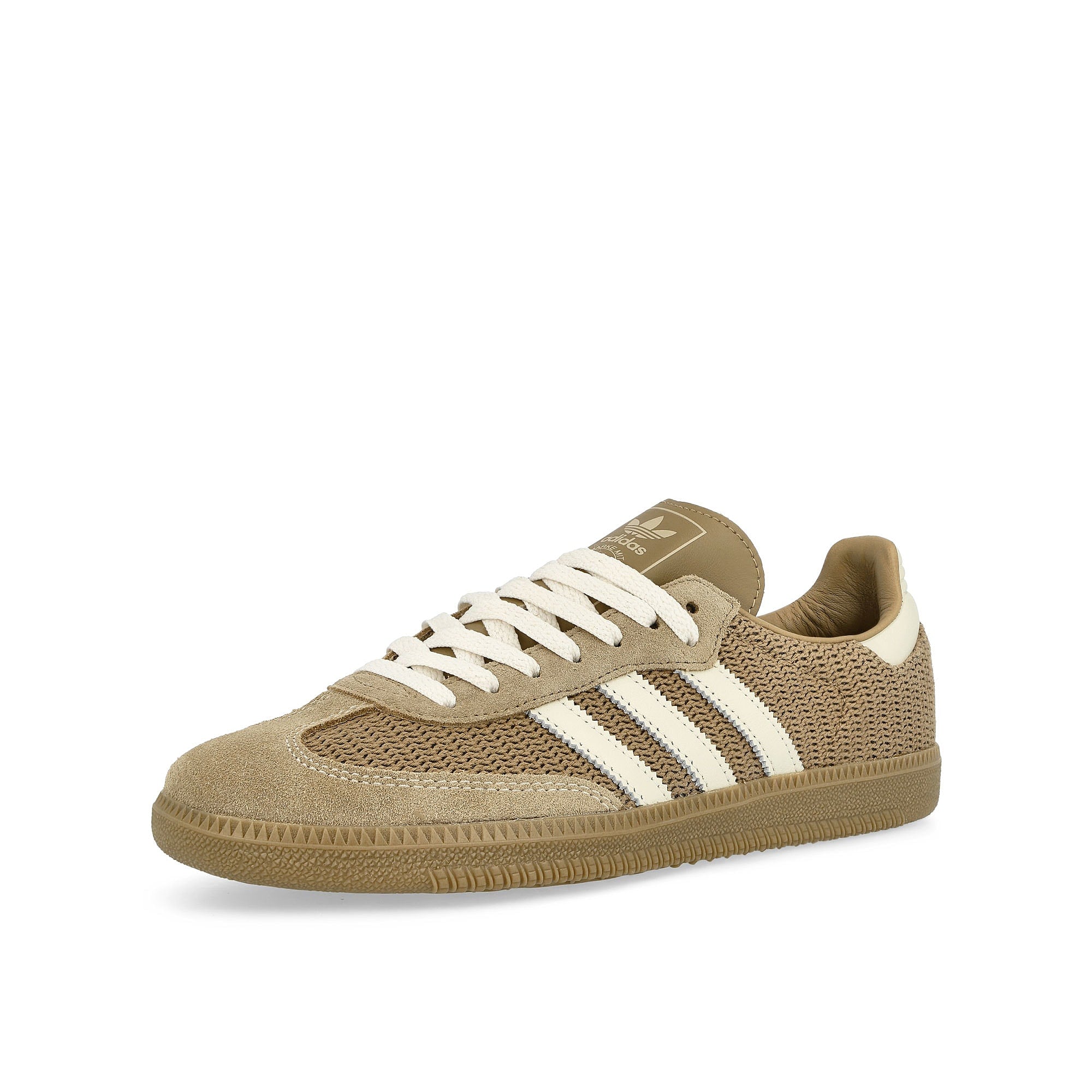adidas Samba OG Cardboard / Chalk White / Brown Desert Low Top Sneakers Close Up | Overkill