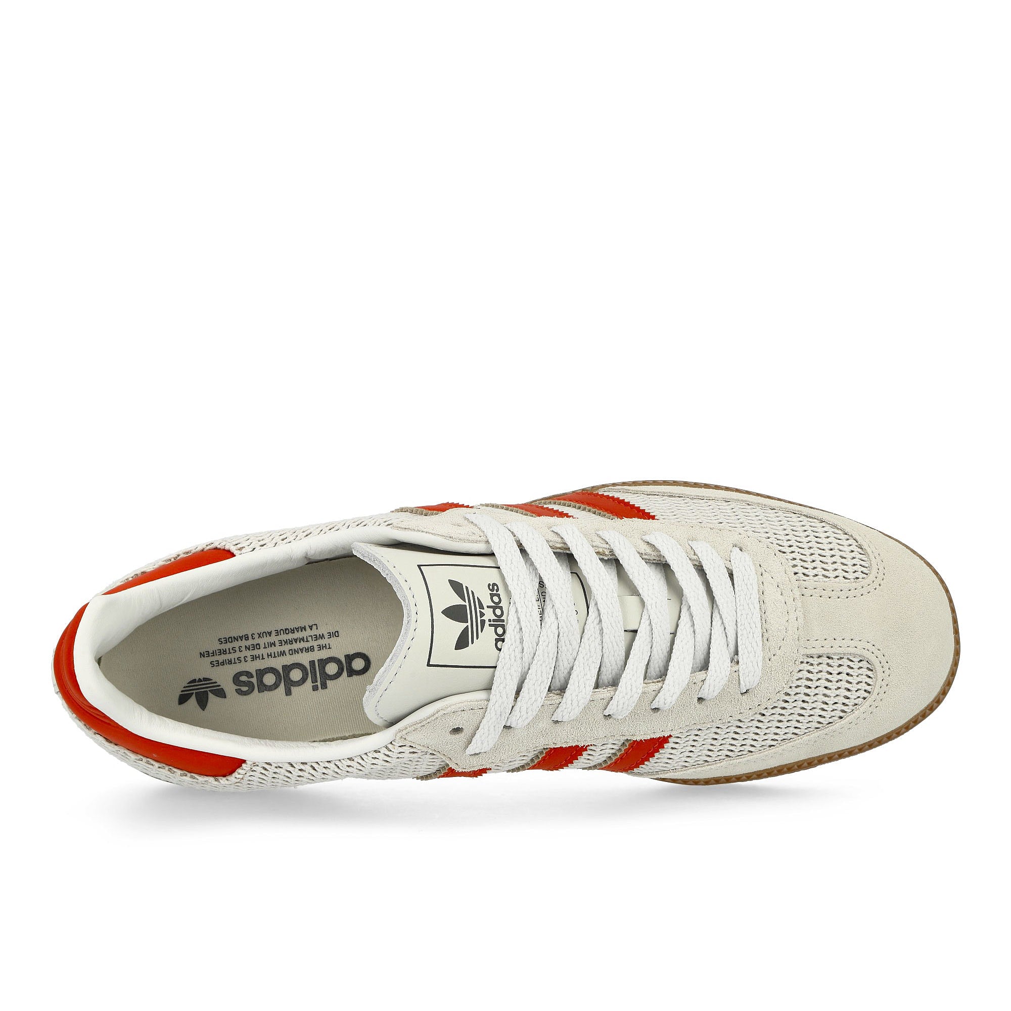 adidas Samba OG Crystal White / Preloved Red / Gum M2 Low Top Sneakers Detailfoto | Overkill