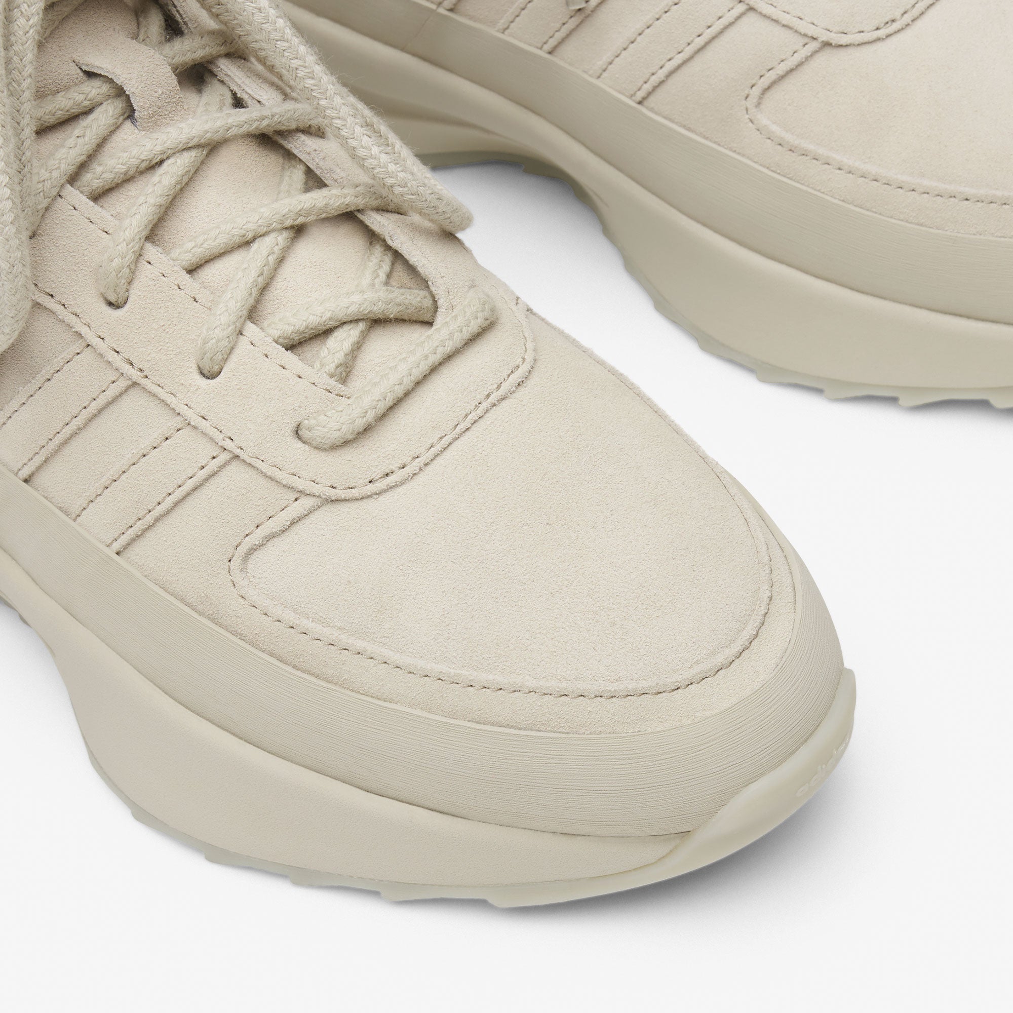 adidas Los Angeles Hiker Sesam / Sesam / Sesam High Top Sneakers Close Up | Overkill