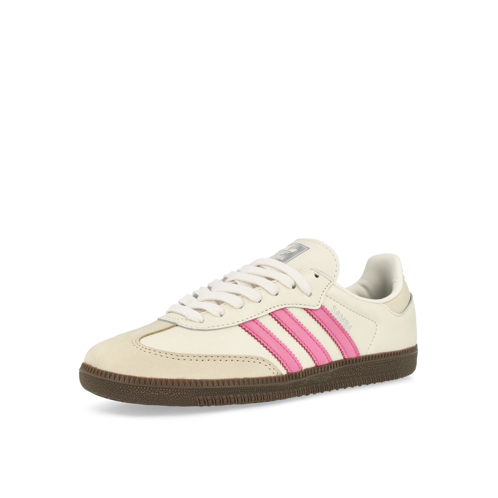 adidas Samba OG W Cloud White / Lucid Pink / Wonder White Low Top Sneakers Close Up | Overkill