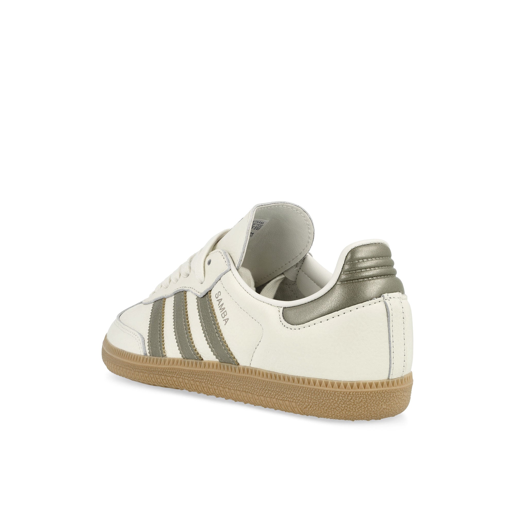 adidas Samba OG W Off White / Cyber Metallic / Wonder Gold Metallic Low Top Sneakers Material | Overkill