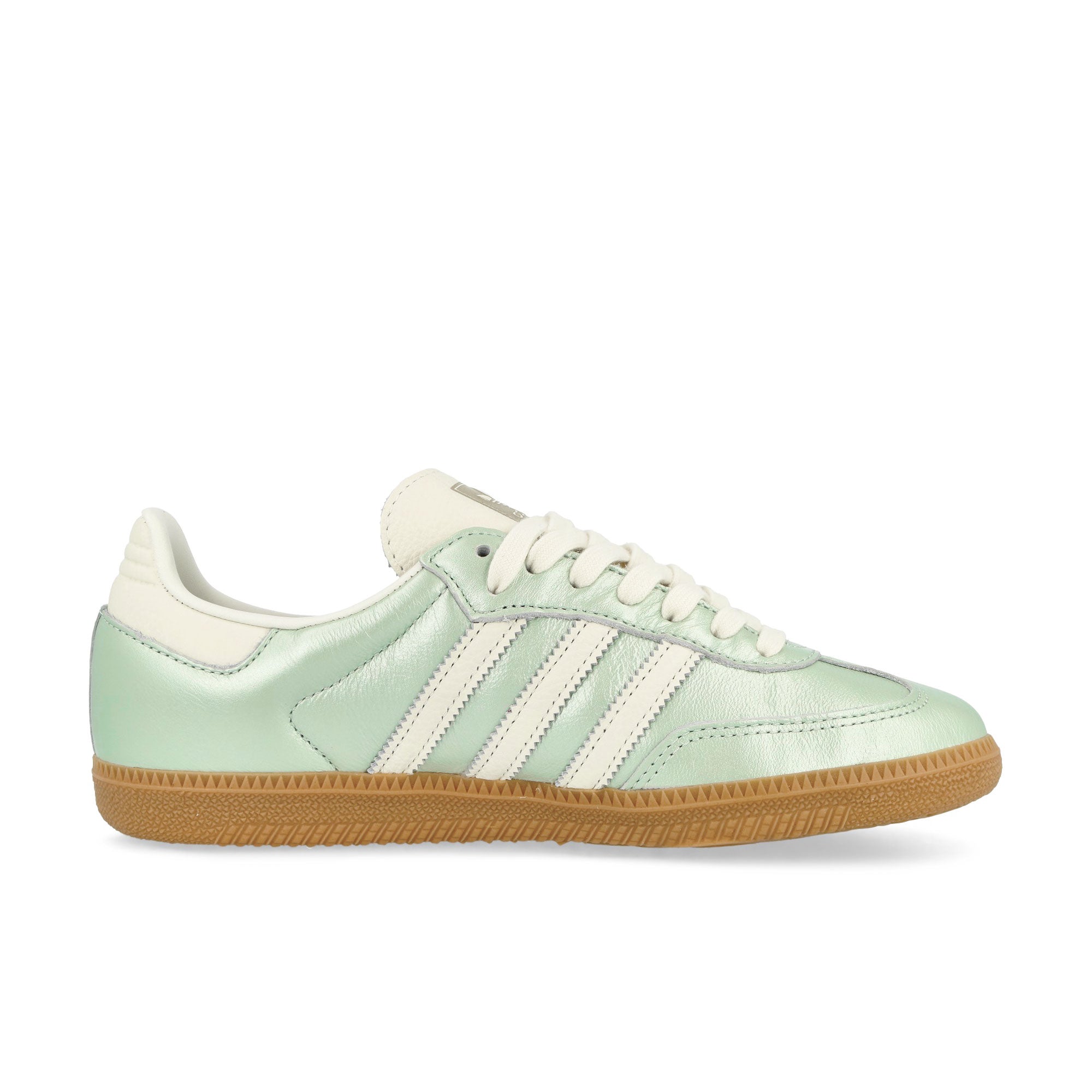 adidas Samba OG W Linen Green / Off White / Cyber Metallic Low Top Sneakers Silhouette | Overkill