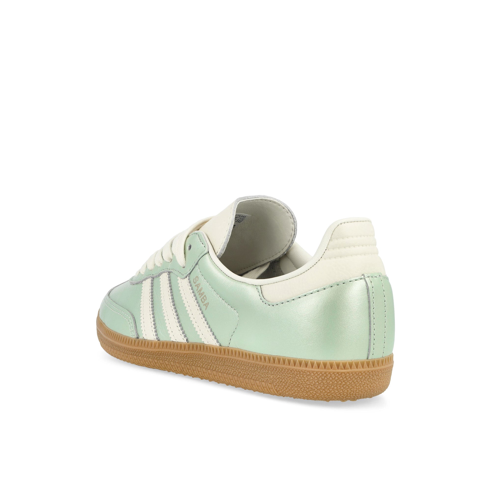 adidas Samba OG W Linen Green / Off White / Cyber Metallic Low Top Sneakers Material | Overkill