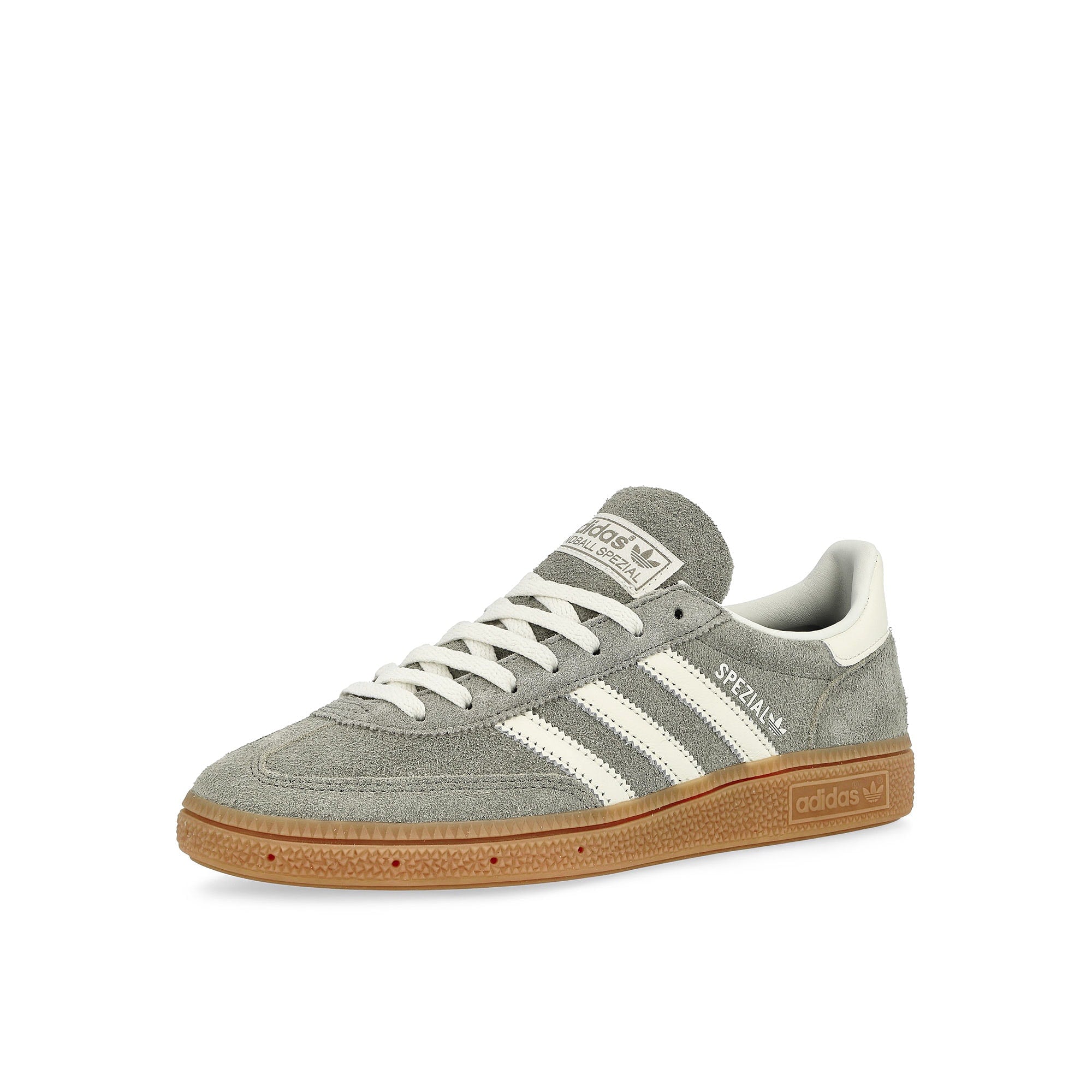 adidas Handball Spezial W Silver Pepple / Off White / Gum 2 Low Top Sneakers Close Up | Overkill