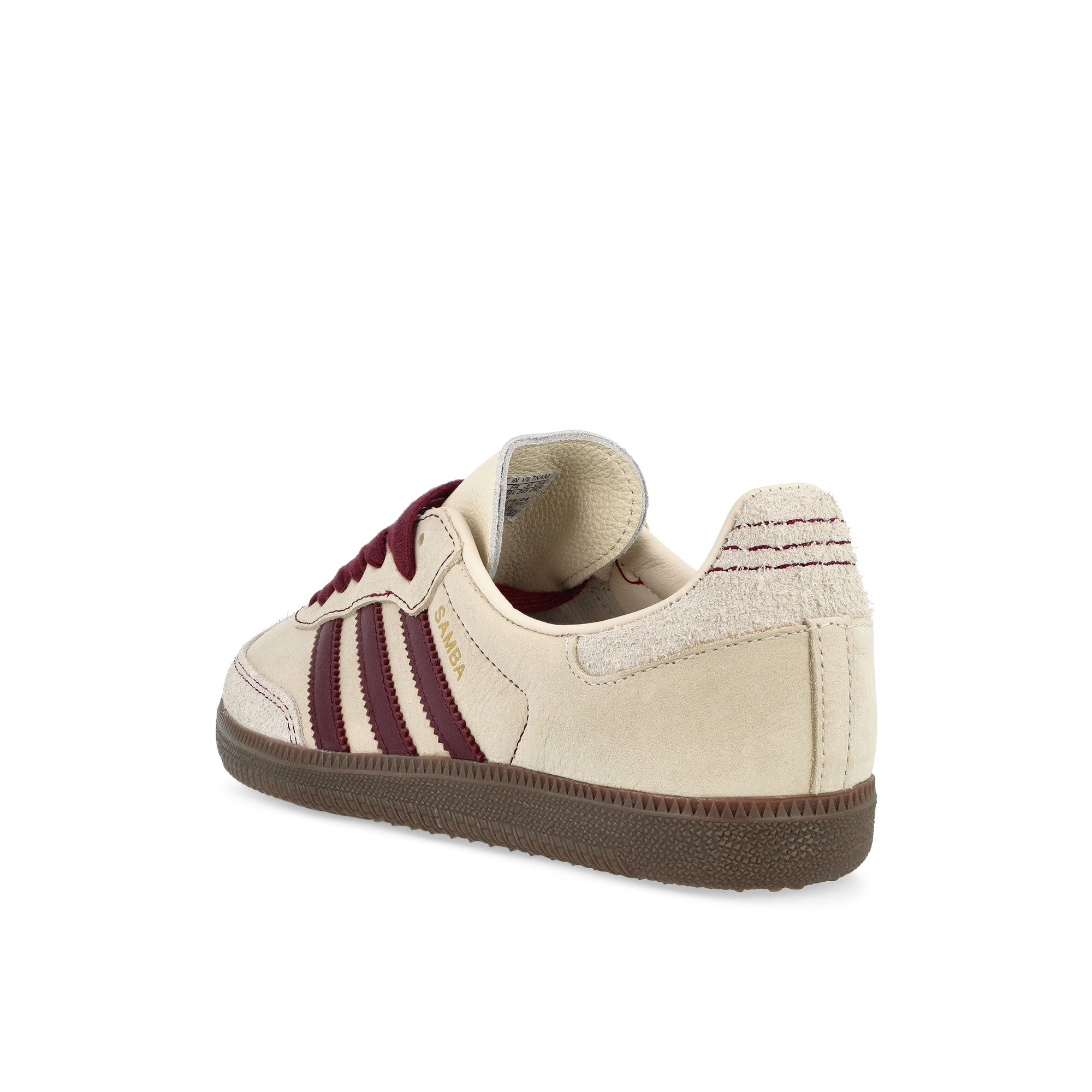 adidas Samba OG W Wonder White / Maroon / Putty Grey Low Top Sneakers Material | Overkill