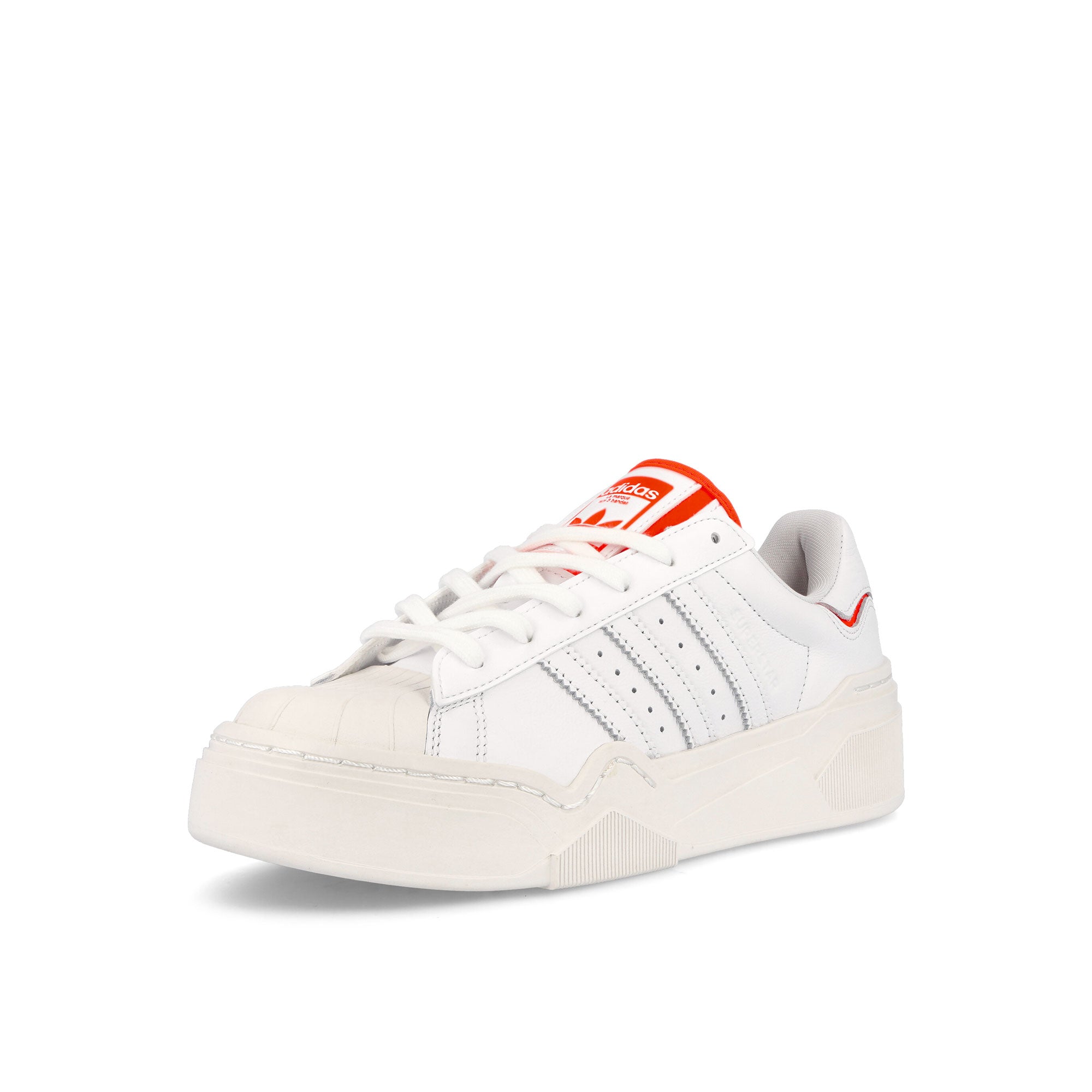 adidas Superstar Bonega 2B W Cloud White-Solar Red-Core White Low Top Sneakers Close Up | Overkill