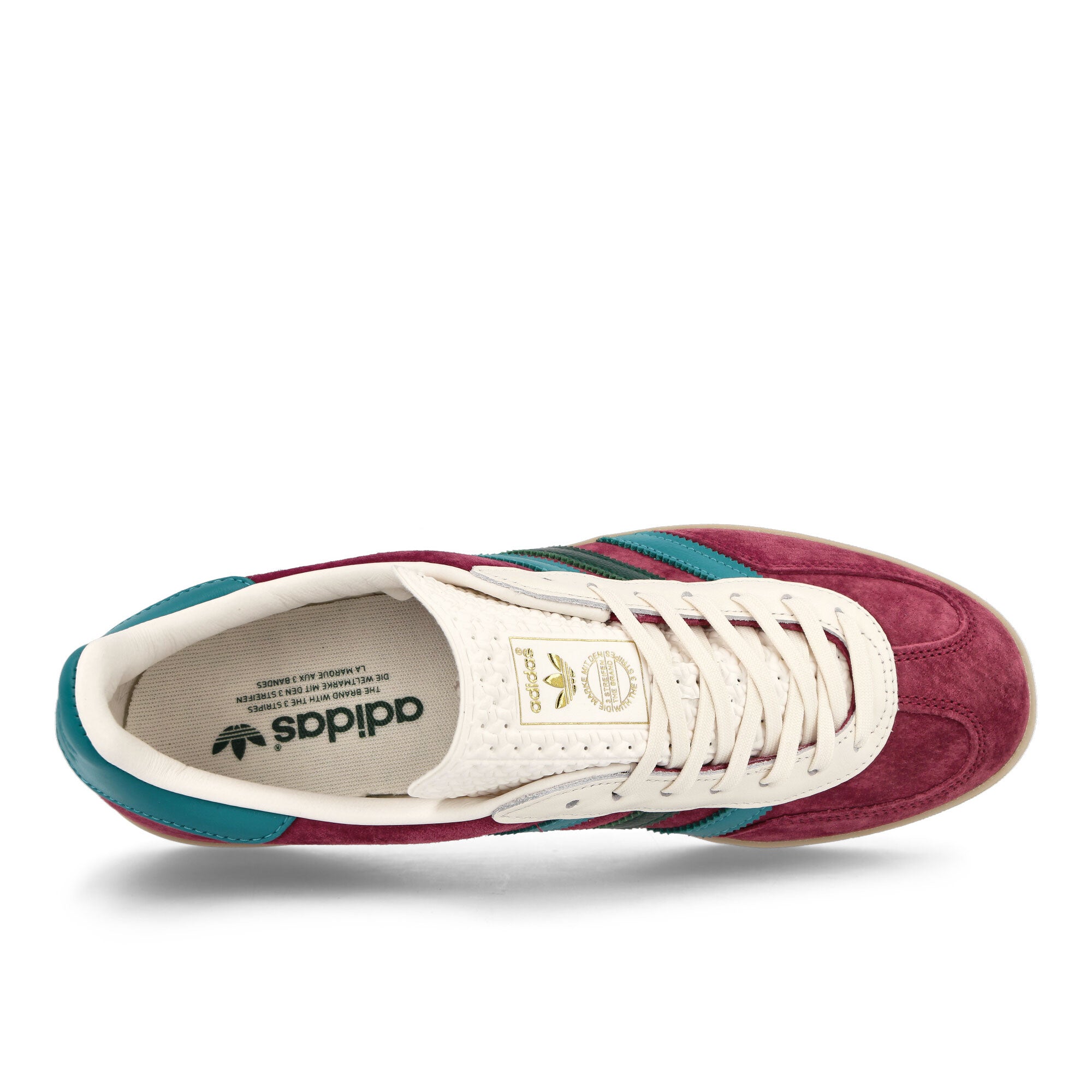 adidas Gazelle Indoor Collegiate Burgundy / Arctic Fuchsia / Collegiate Green Low Top Sneakers Detailfoto | Overkill