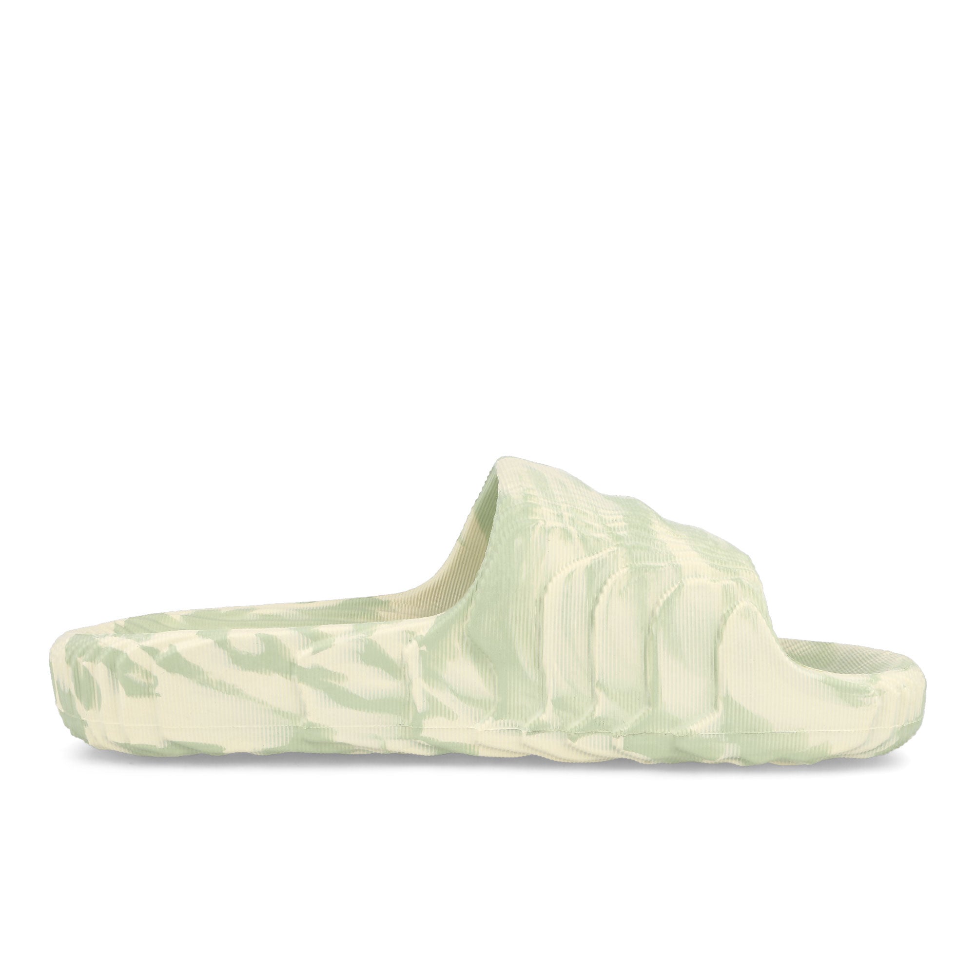 adidas Adilette 22 Chalk White / Linen Green / Core Black Slides, Sandals & Slippers Silhouette | Overkill