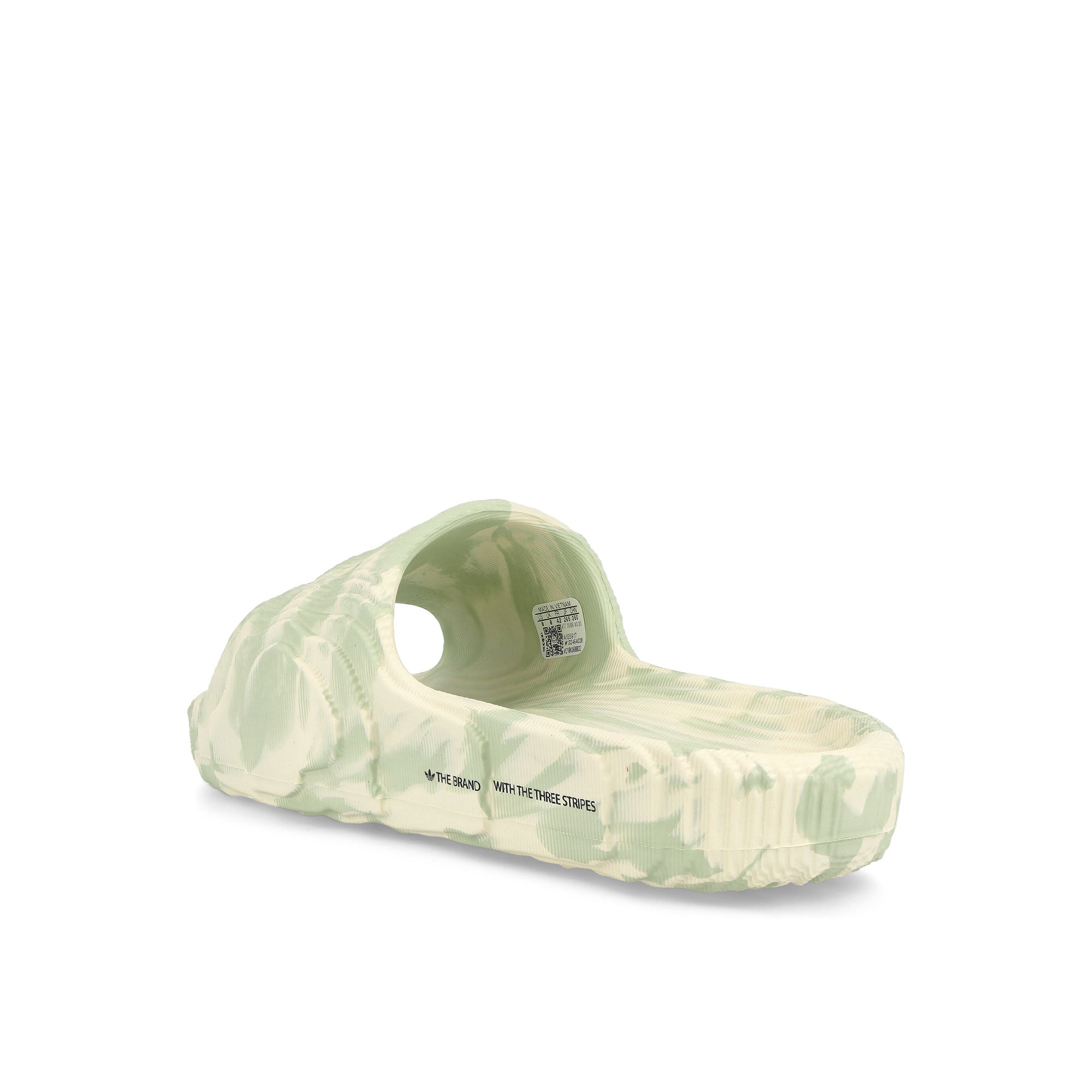 adidas Adilette 22 Chalk White / Linen Green / Core Black Slides, Sandals & Slippers Material | Overkill