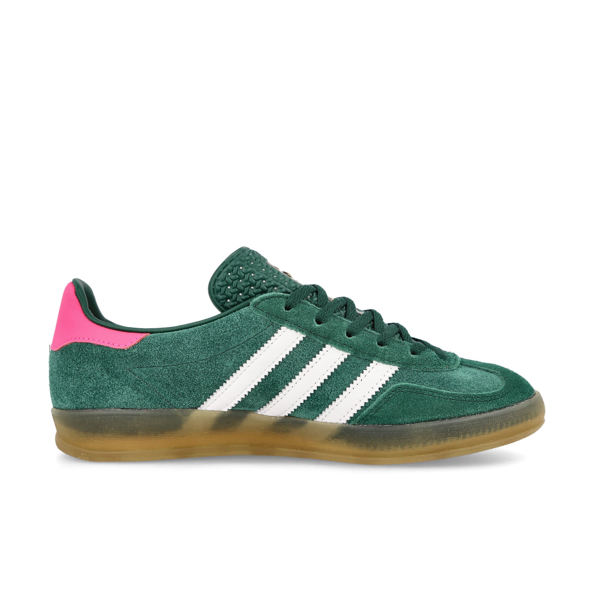 adidas Gazelle Indoor W Collegiate Green / Cloud White / Lucid Pink Low Top Sneakers Silhouette | Overkill