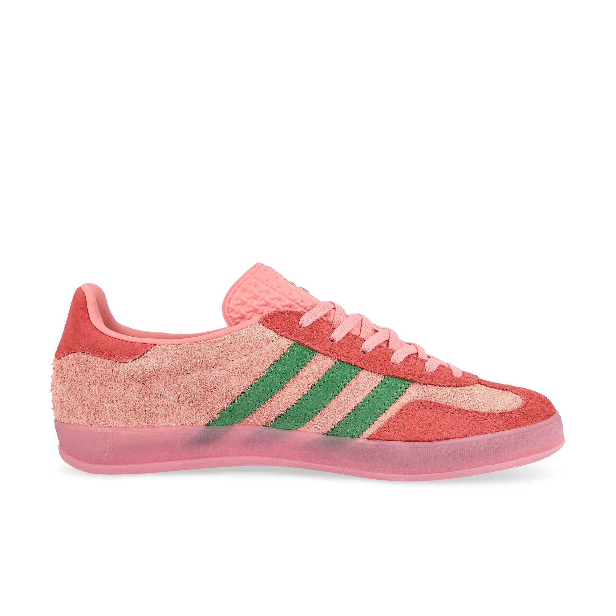 adidas Gazelle Indoor W Semi Pink Spark / Preloved Green / Preloved Scarlet Low Top Sneakers Silhouette | Overkill