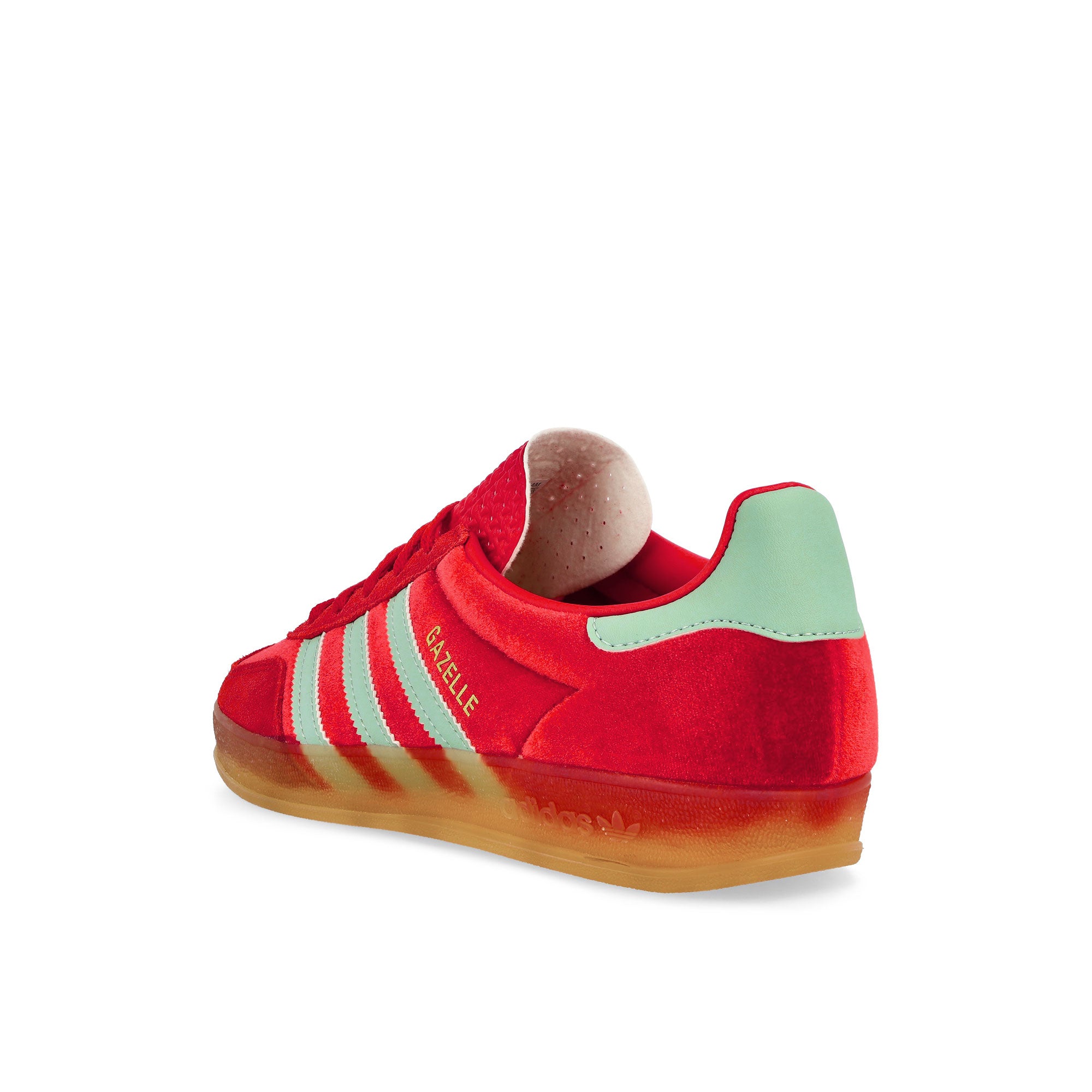 adidas Gazelle Indoor W Better Scarlet / Hazy Green / GUM 3 Low Top Sneakers Material | Overkill
